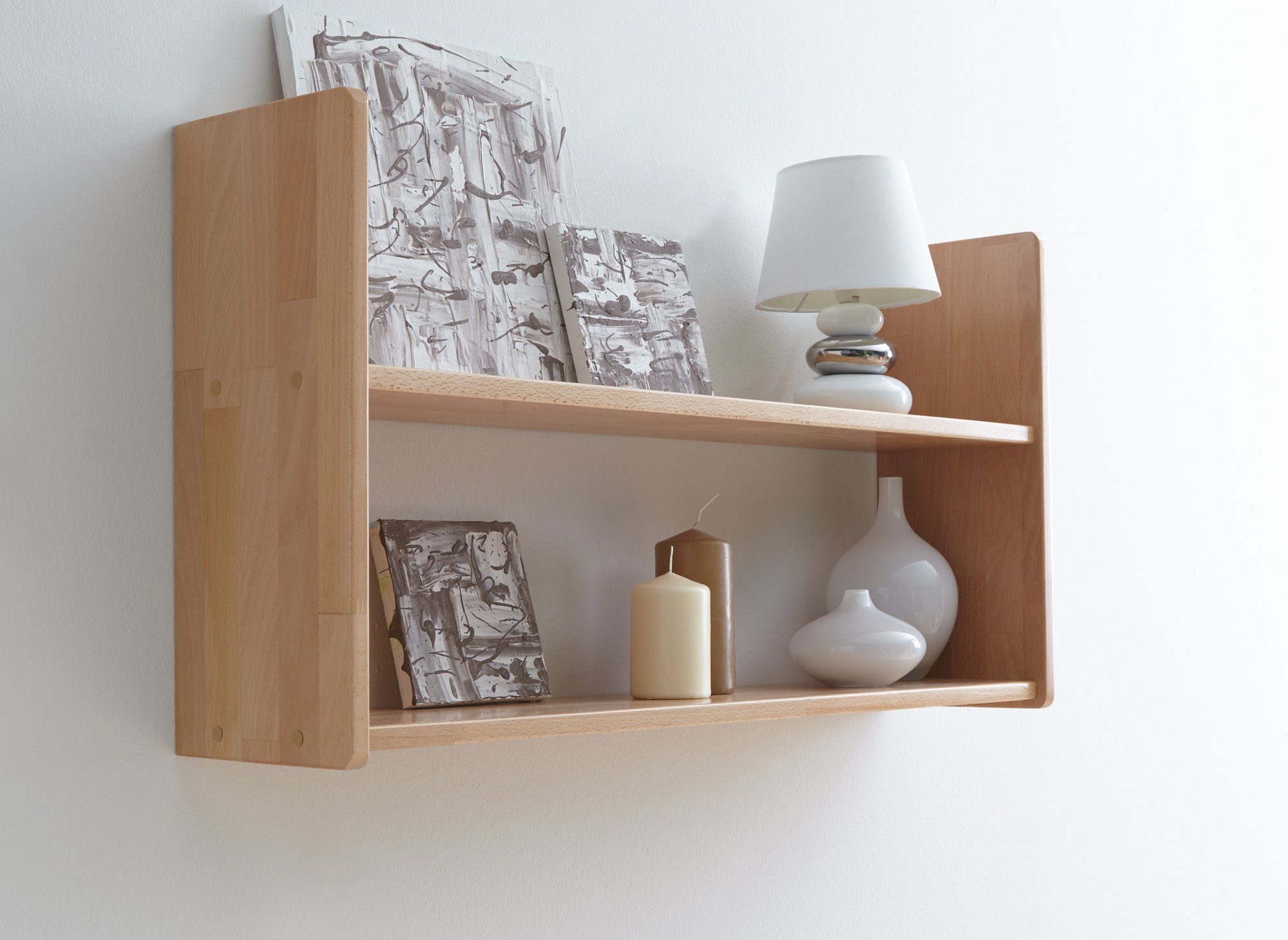 Ticaa Wandregal Wandregal Hängeregal Buche Natur, in verschiedenen Variante günstig online kaufen