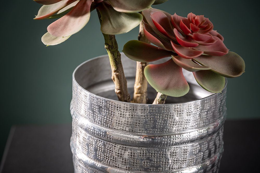Vase (Set, · für · Übertopf riess-ambiente Pflanzen · St), · Dekoration silber ORIENT 3 Handarbeit Metall