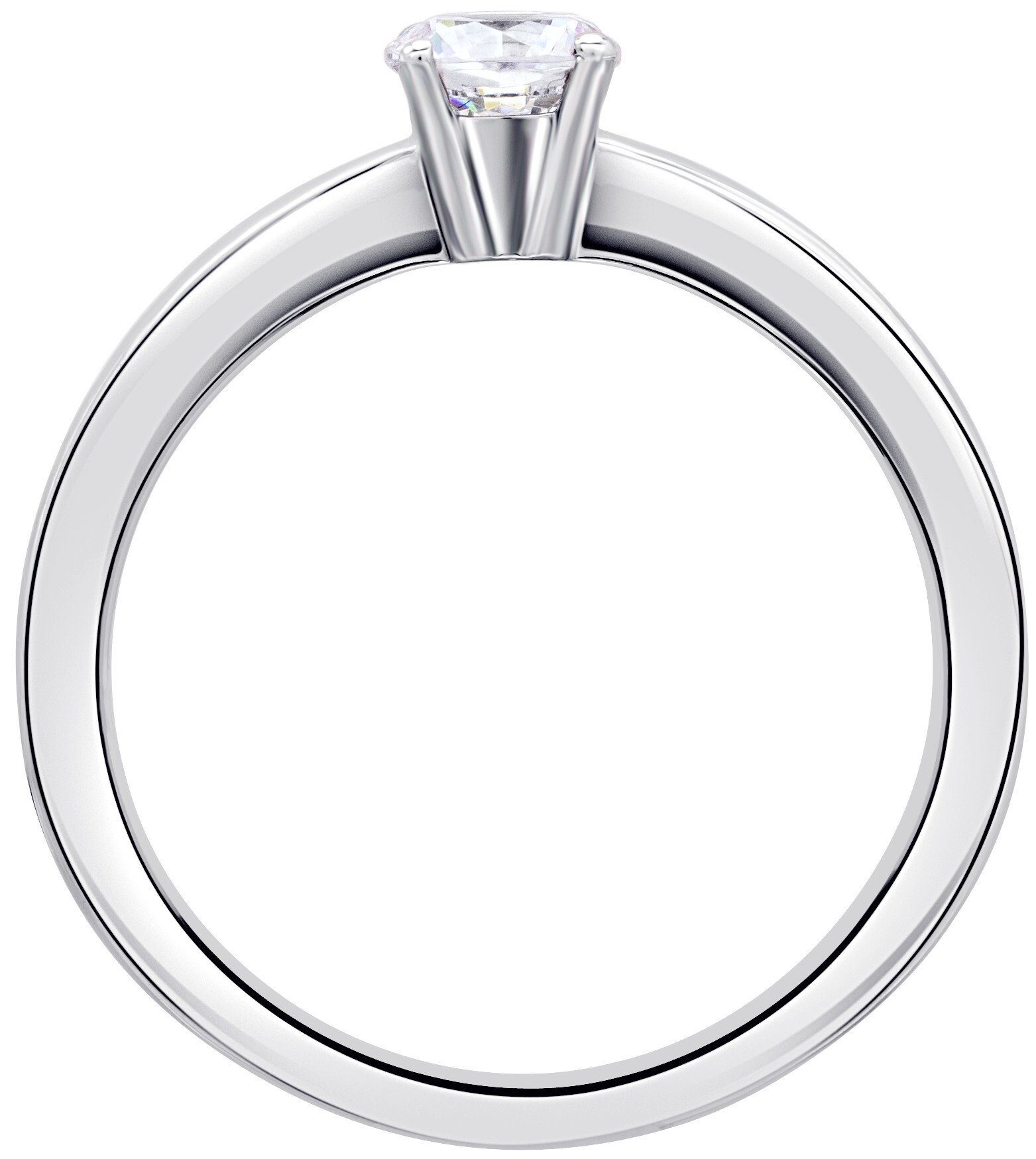 ONE ELEMENT Diamantring 0.1 ct Diamant Brillant Ring aus 750 Weißgold, Damen Gold Schmuck