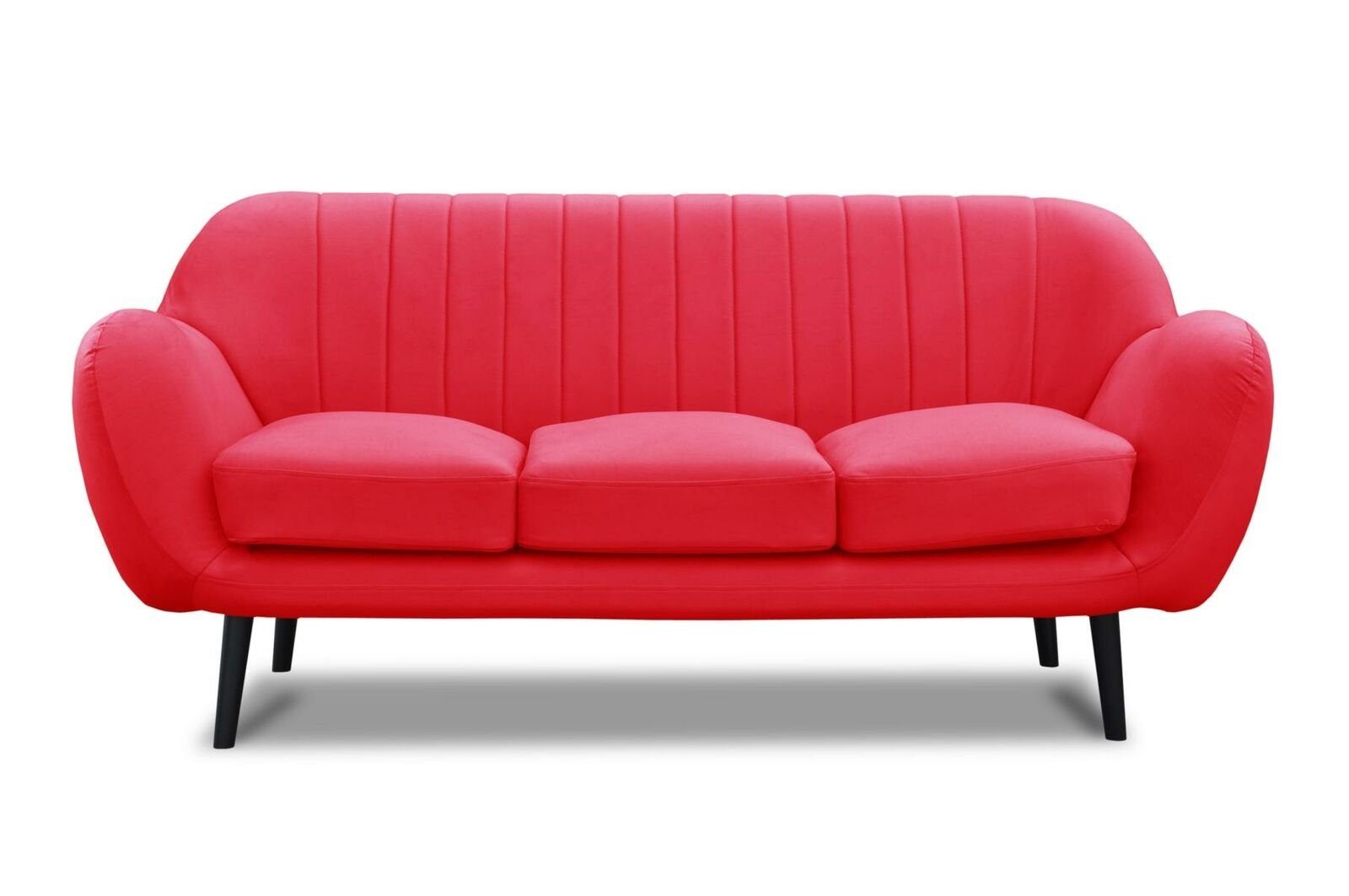 Sofa Sofa Design Polster Couch JVmoebel Europe Dreisitzer Made in Sitzer Rot, 3