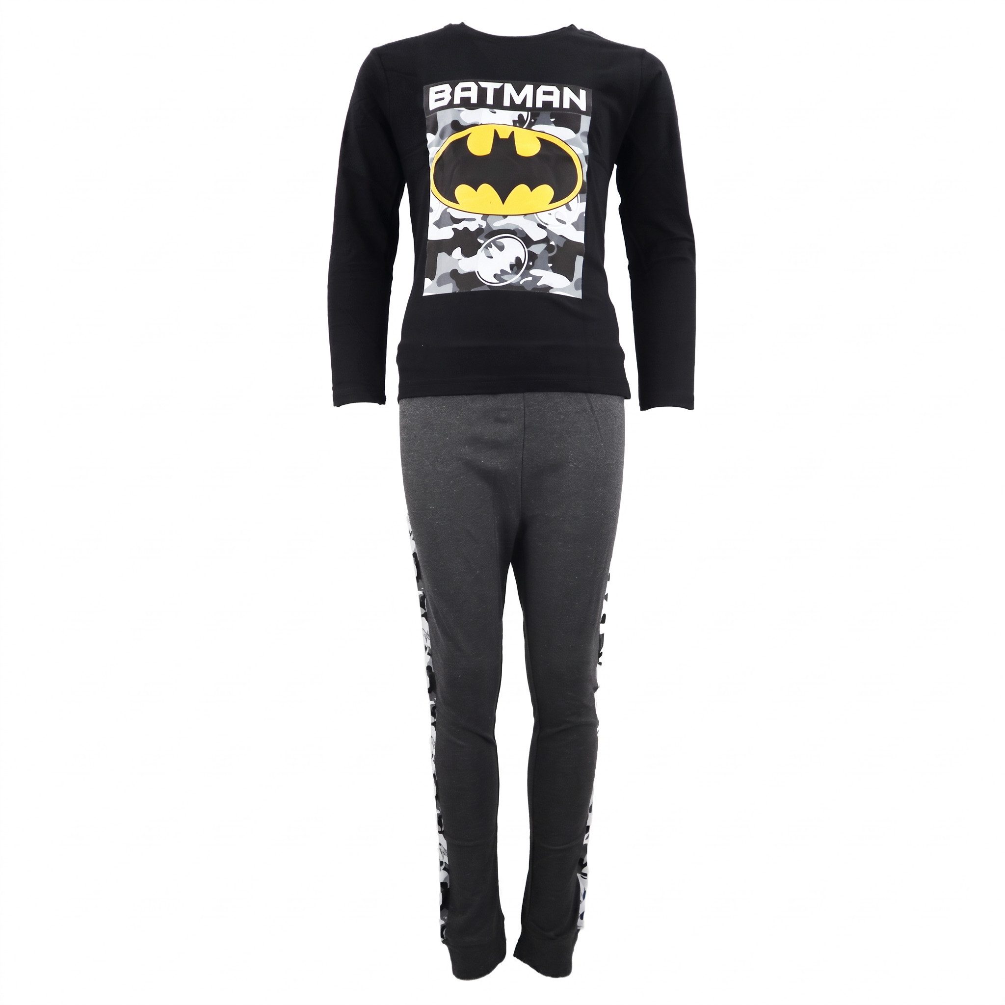 DC Comics Schlafanzug DC Comics Batman Jungen Kinder lang Pyjama Schlafanzug Gr. 134-140