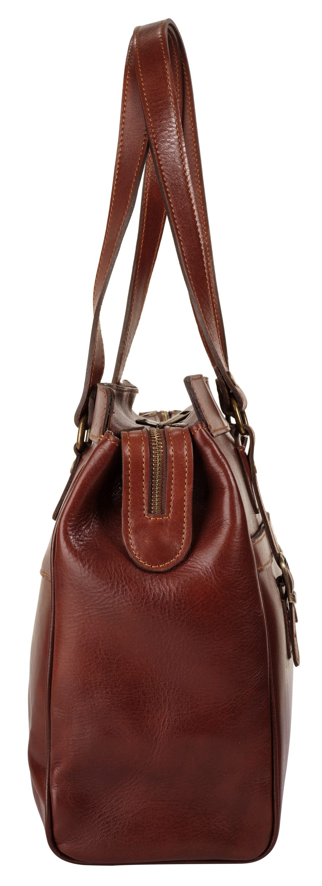 Piké Shopper (1-tlg), echt Leder, Made in Italy