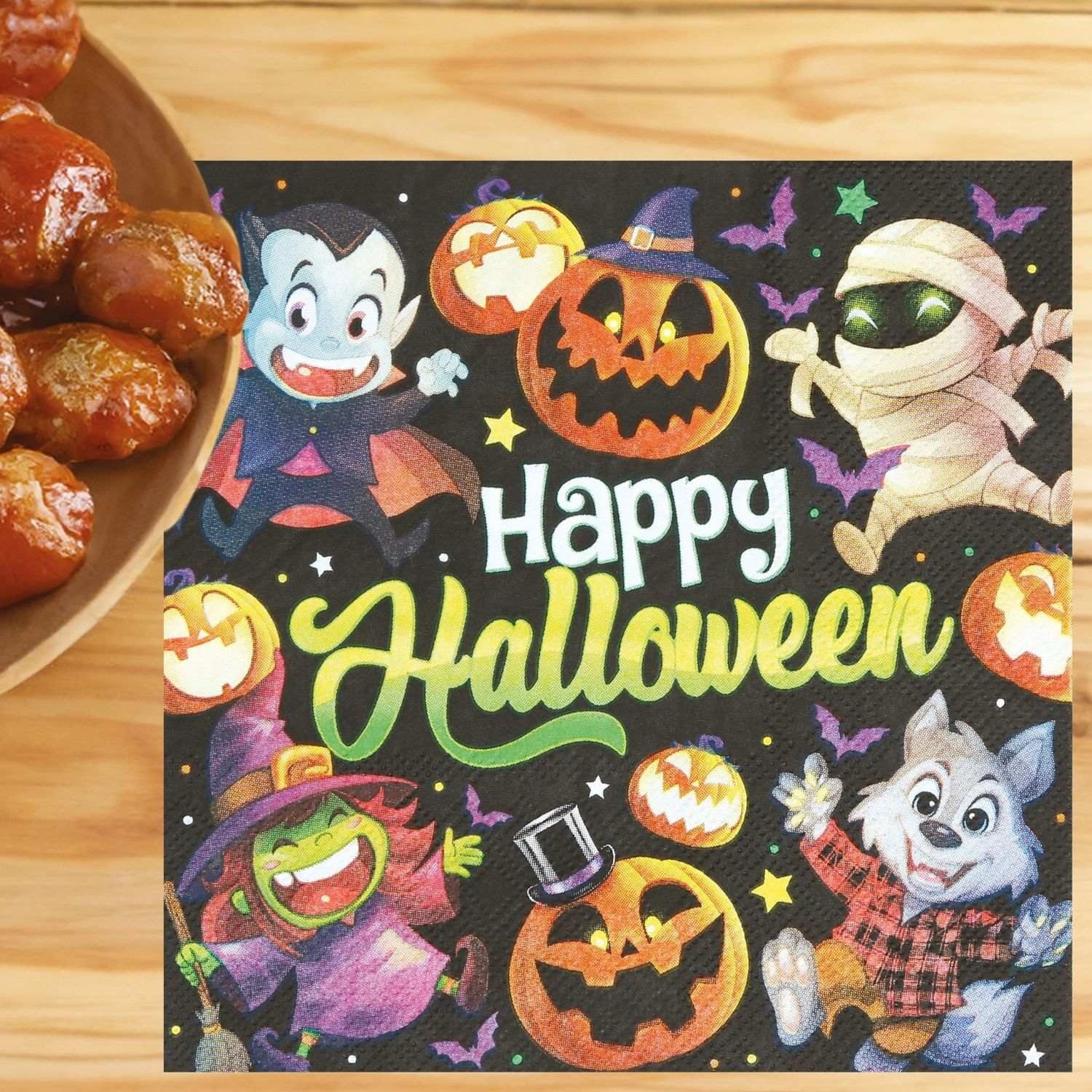 Fiestas Guirca Papierserviette Halloween 'Kleine Monster', Servietten 33x33cm/20