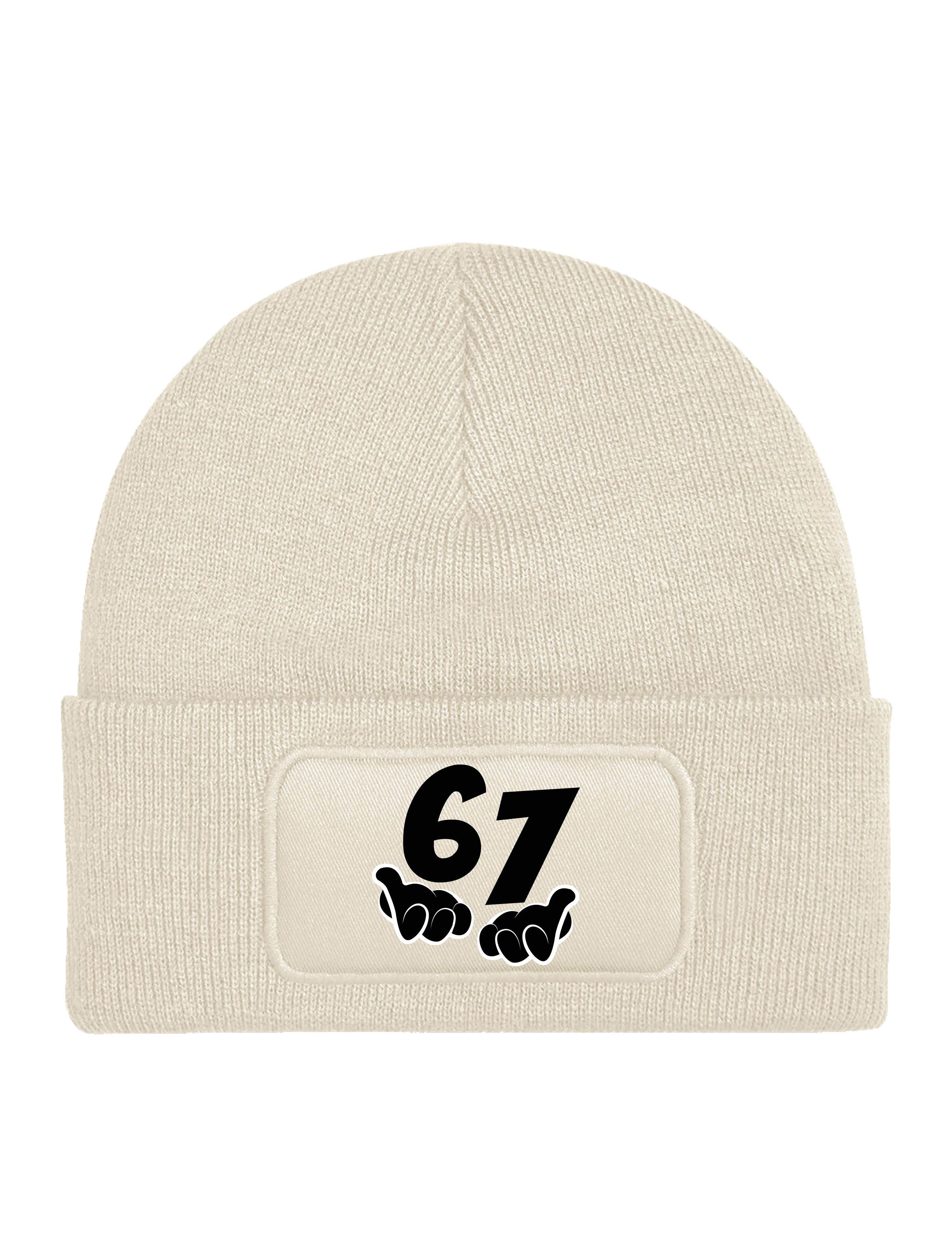 Youth Designz Beanie Unisex Kinder Beanie Mütze "67" echte Dorfkinder Print Geschenk mit lustigem Aufdruck für Jungen und Mädchen Statement