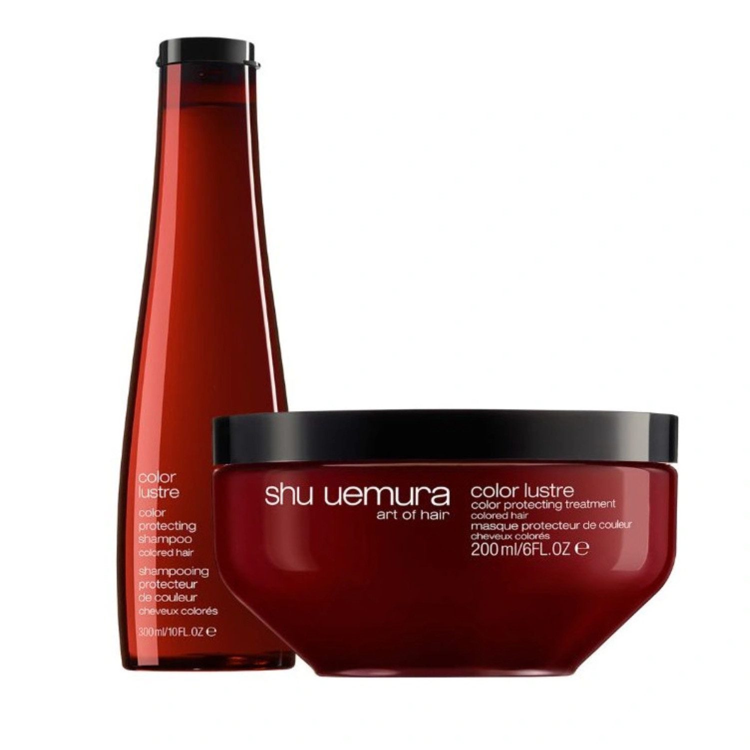 Shu Uemura Haarpflege-Set Shu Uemura Color Lustre Set Shampoo & Maske Farbschutz Glanz Pflege, 2-tlg., reichhaltig