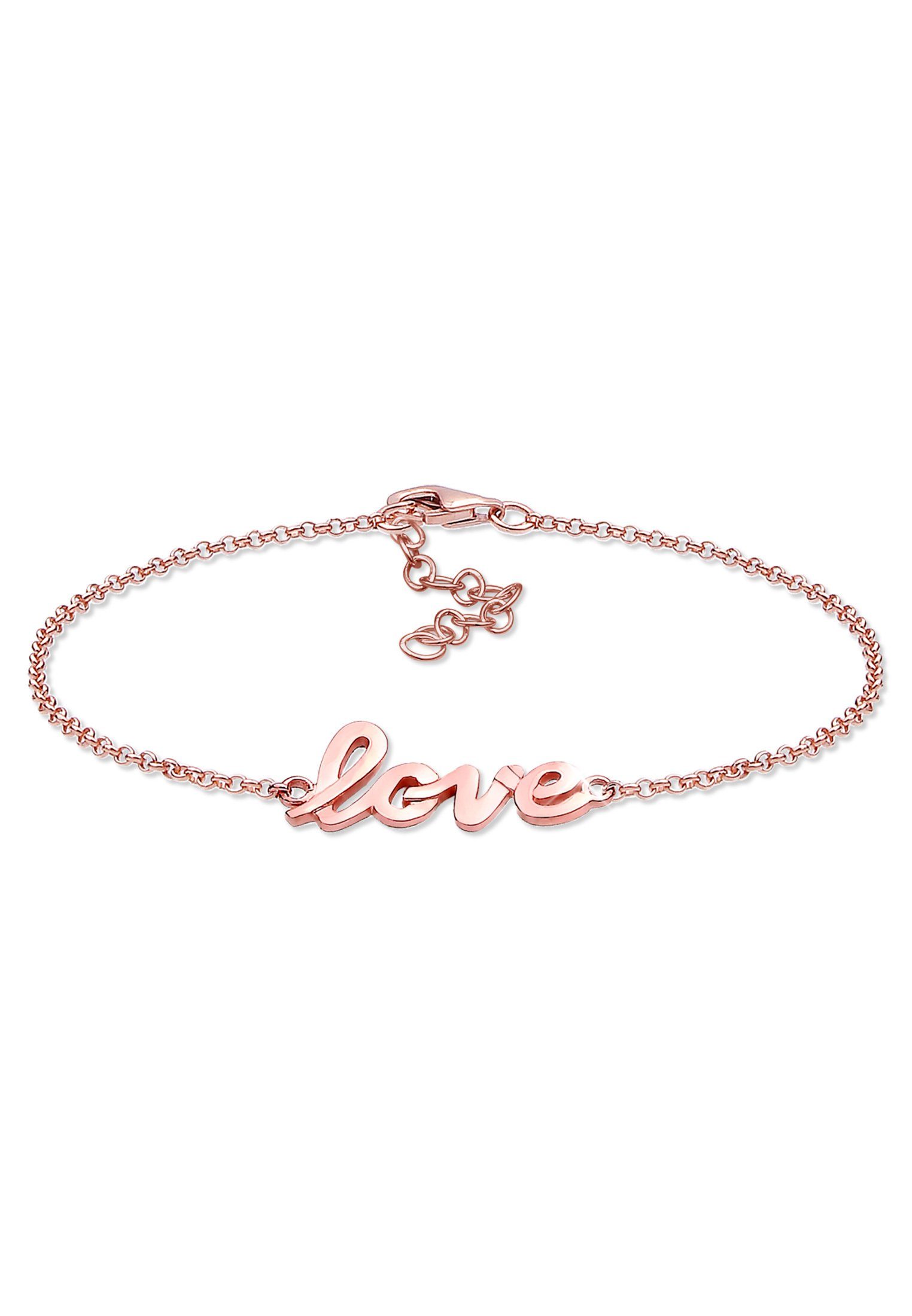 Elli Armband »ROSÉGOLD 925 Silber mit "Love" Schriftzug« online kaufen |  OTTO