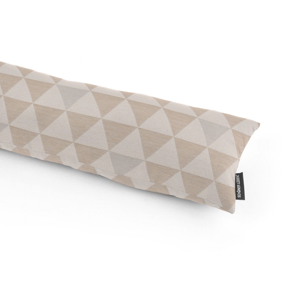 SCHÖNER LEBEN. Zugluftstopper Zugluftstopper Triangel Retro Scandi sand hellbeige, made in Germany,handmade