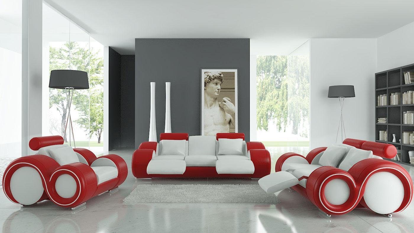 JVmoebel Sofa Sofagarnitur Design in Sofa Europe Polster 3+2 Made Wohnzimmer, Set Couch Leder