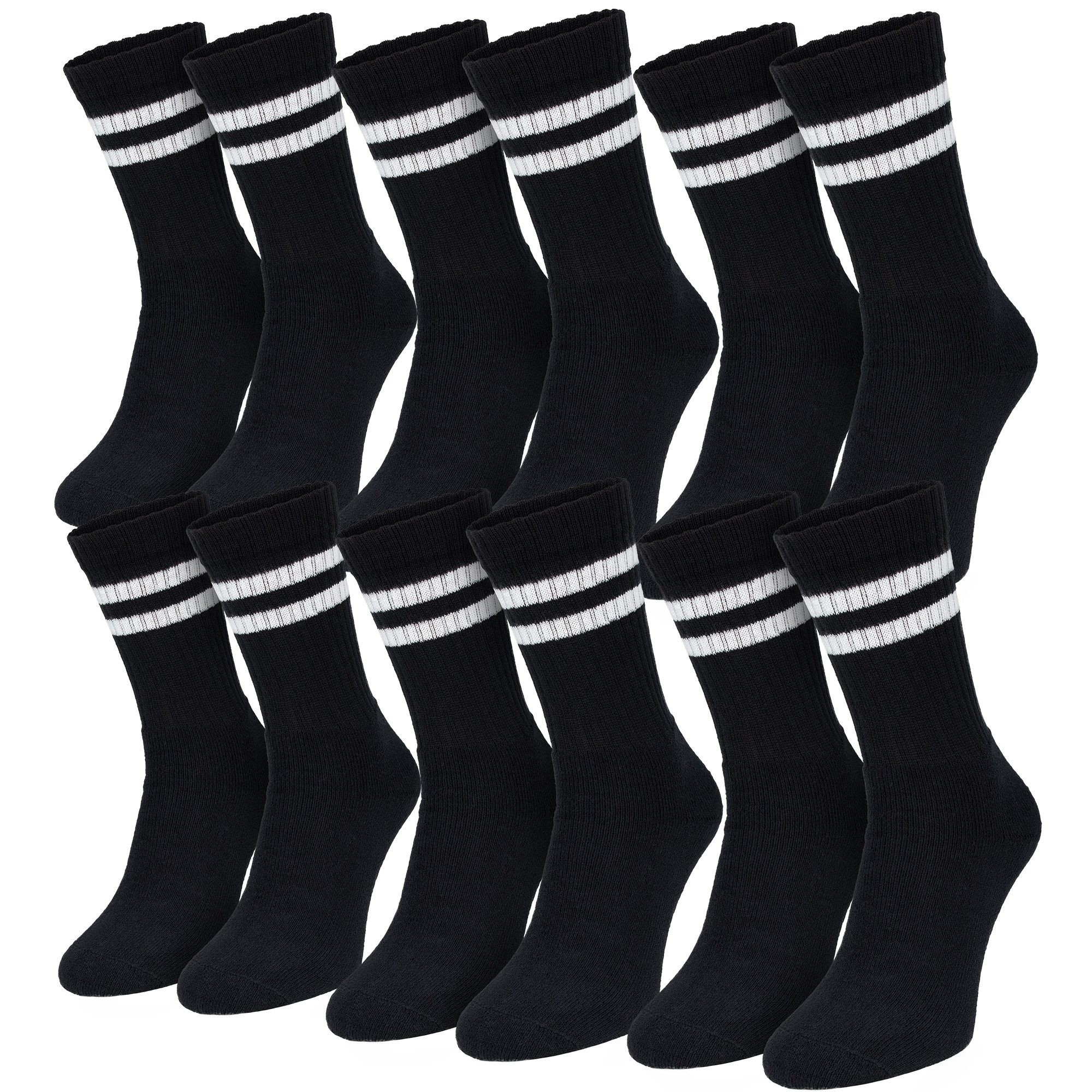Freizeitsocken Damen & Herren Crew Socken 6er Pack – Komfort für Alltag und Sport
