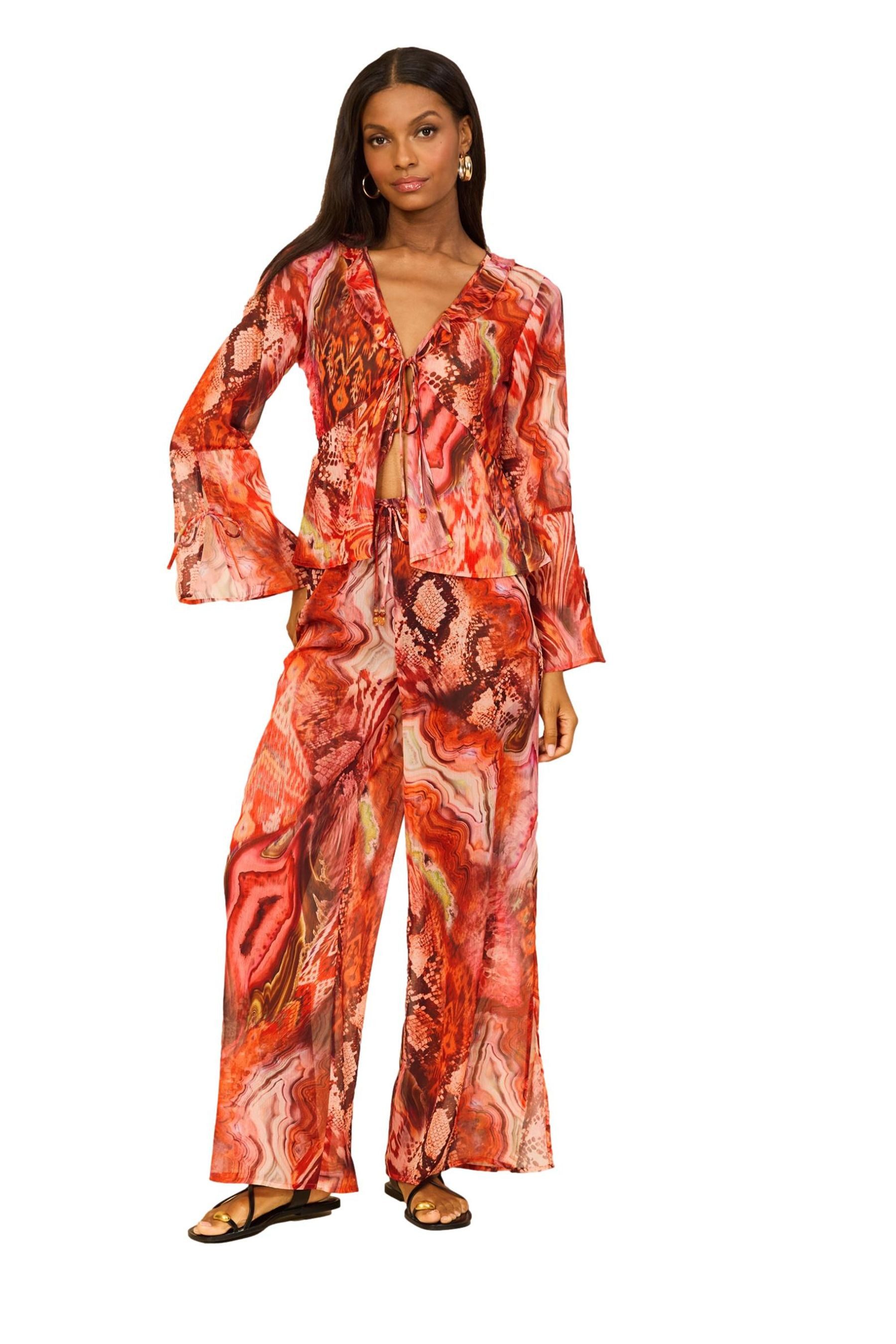 LIPSY Strandhose Lipsy Relaxed Fit Strandhose mit weitem Bein (1-tlg)