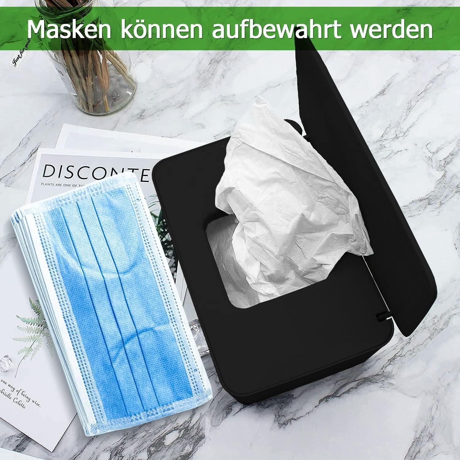 LuxusKollektion Feuchttücherbox Feuchttücherbox Toilettenpapier Baby Aufbewahrungsbox Schwarz