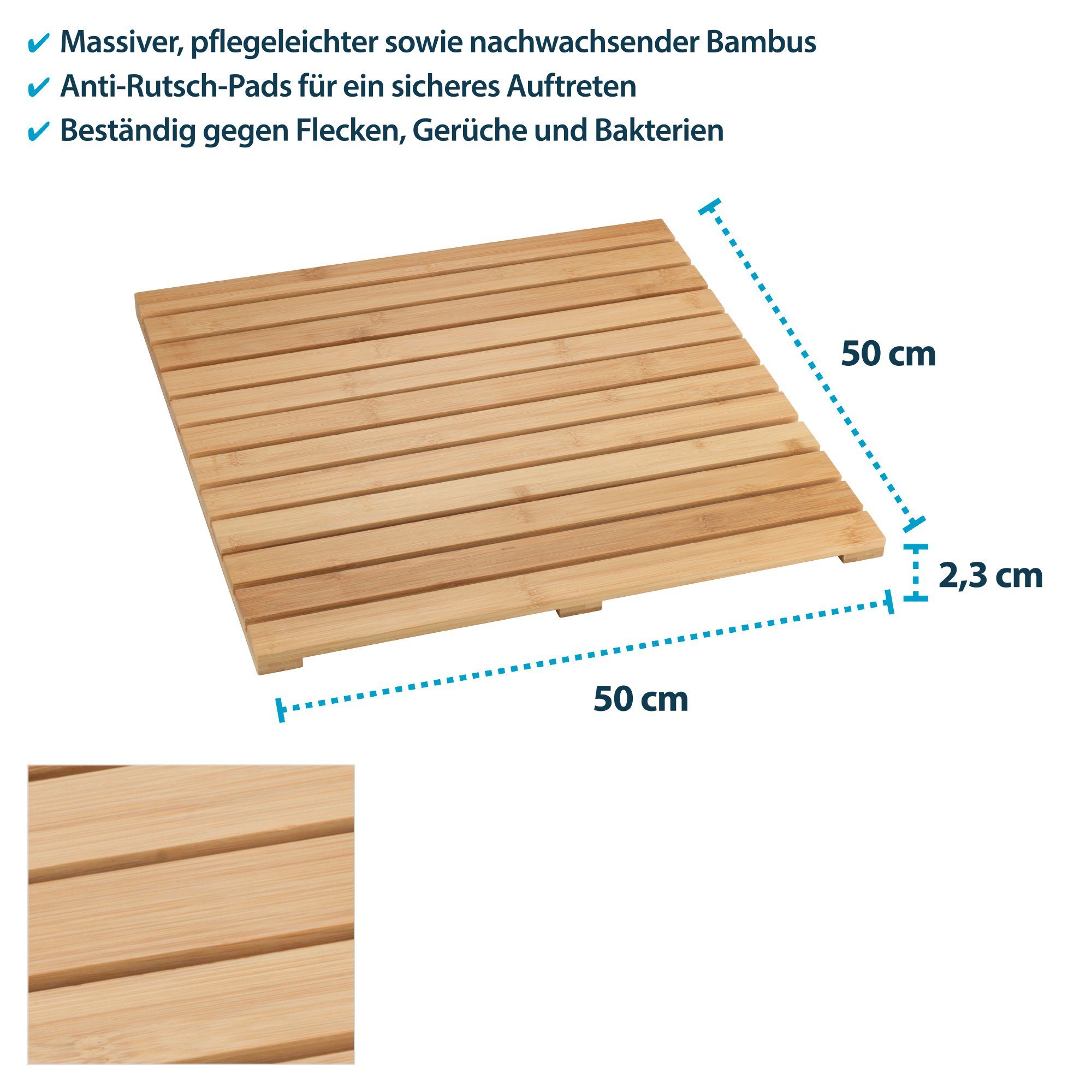 Basera® Badaccessoire-Set Bambus Dusch- und Saunarost für Innen- und Außenb günstig online kaufen