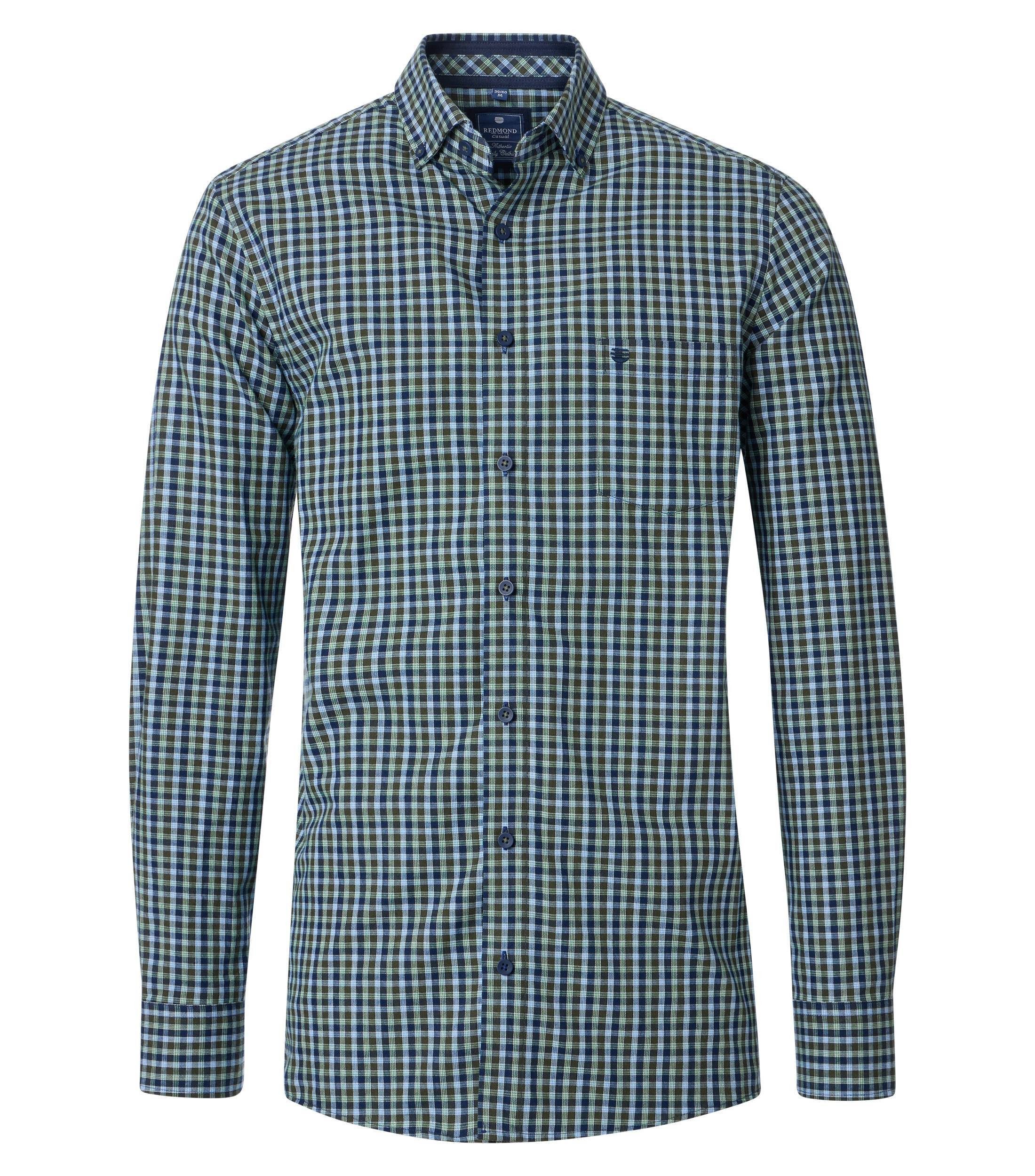 Redmond Langarmhemd kariert Comfort Fit