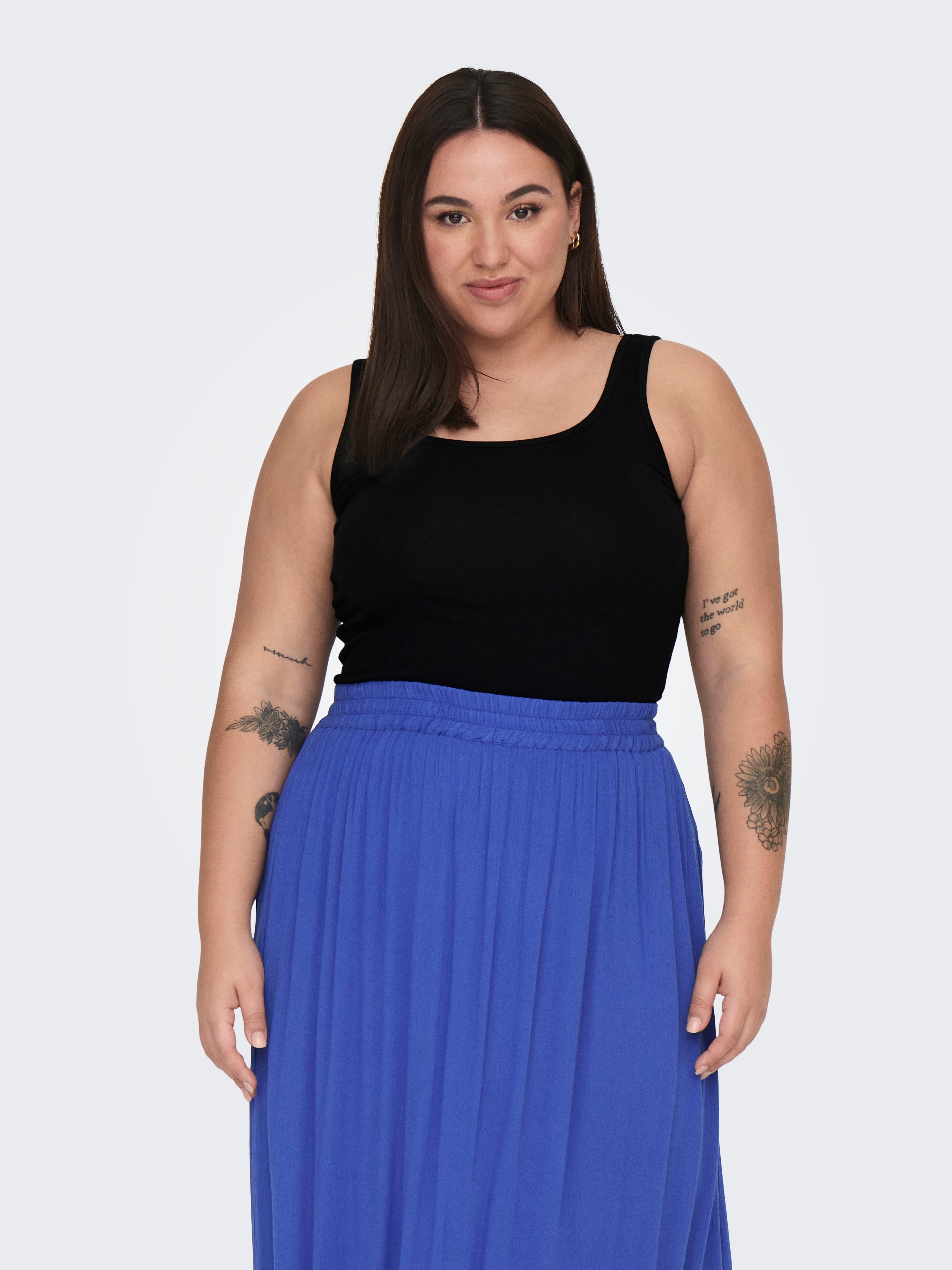 ONLY CARMAKOMA Tanktop CARTIME TANK TOP 2 PACK (Packung, 2-tlg)
