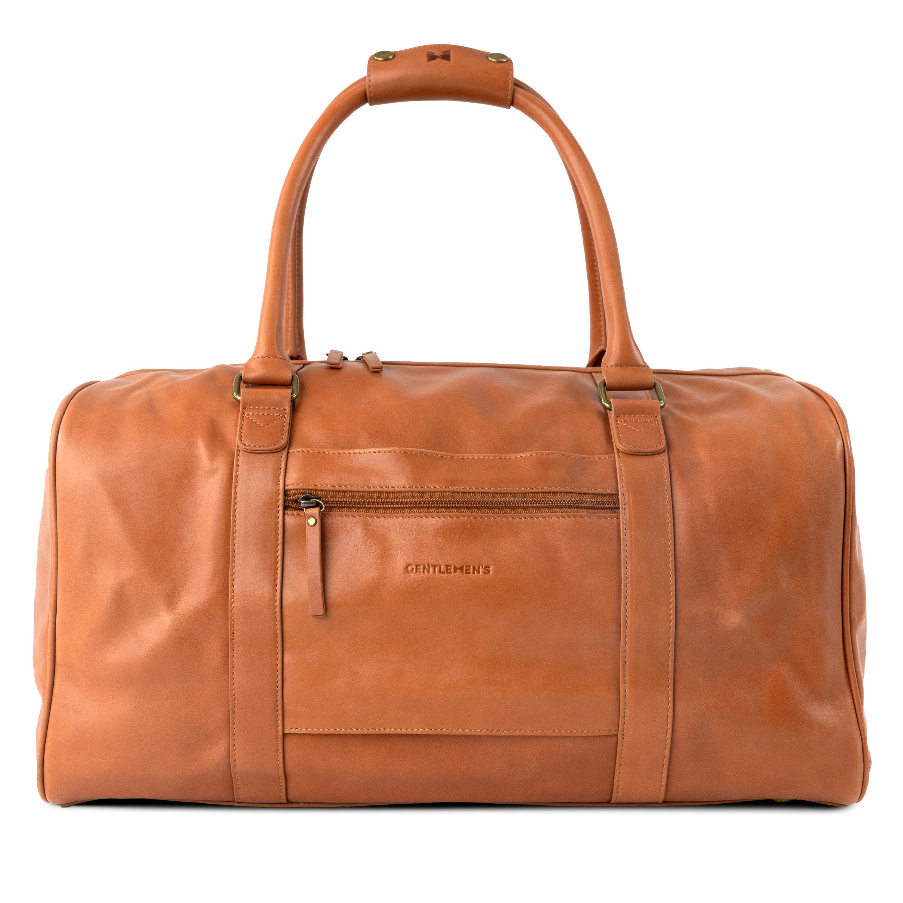 Gentlemen's Weekender Heidelberg - Hochwertige Handgepäck-Tasche für Reisen & Business, Spanisches Echtleder, mit Schultergurt und Trackerfach