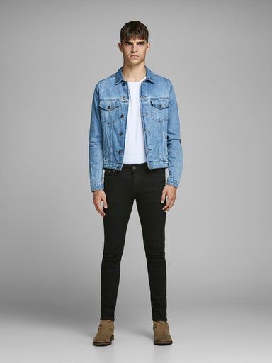 Jack & Jones Skinny-fit-Jeans JJILIAM GE 314 black JJORIGINAL den