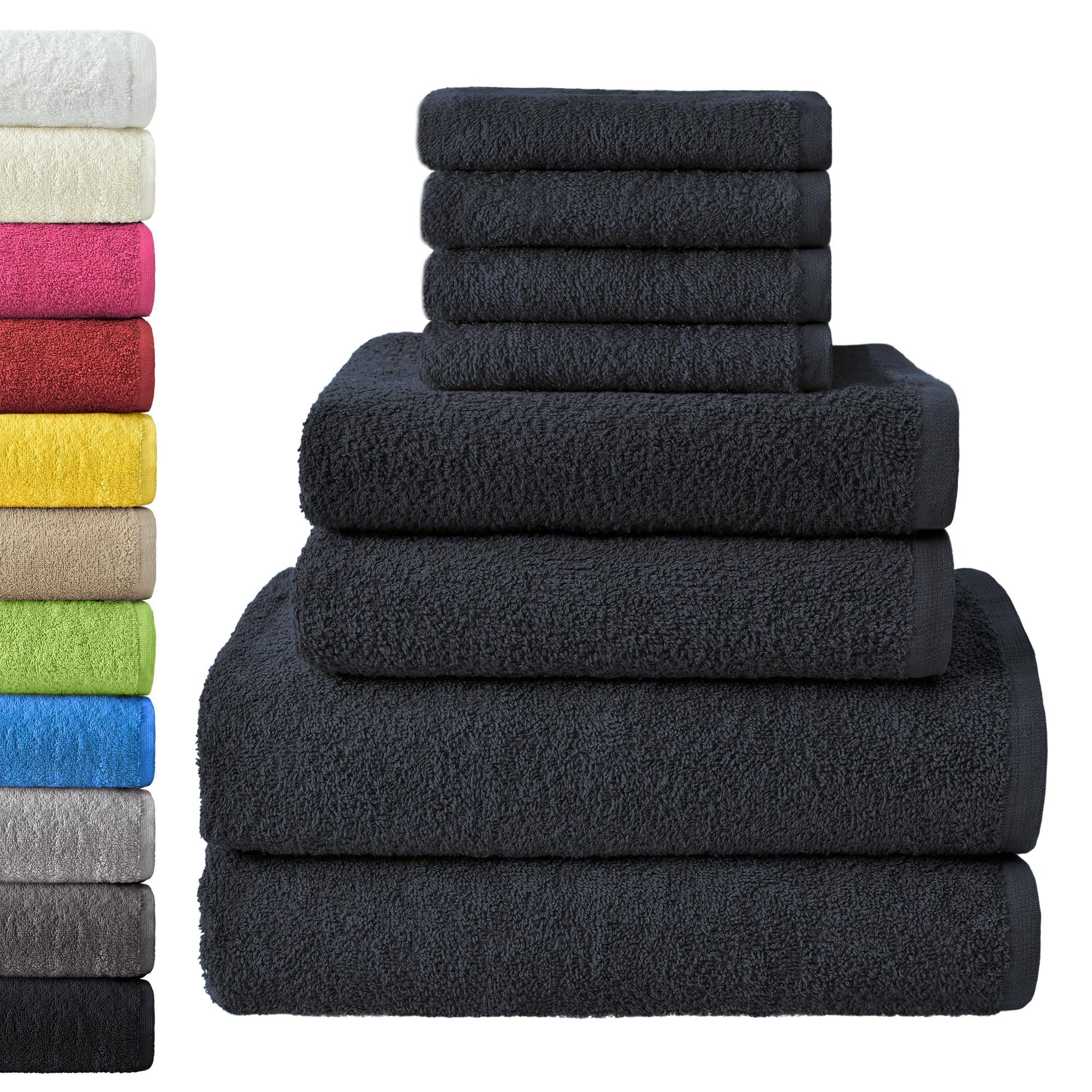Handtuch Set 8 tlg. Frottier Handtuch-Set