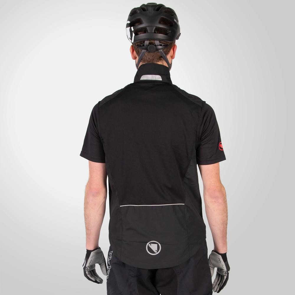 Endura Fahrradjacke Endura Hummvee Weste XL, Schwarz - winddichte Weste mit Netzrücken, PF