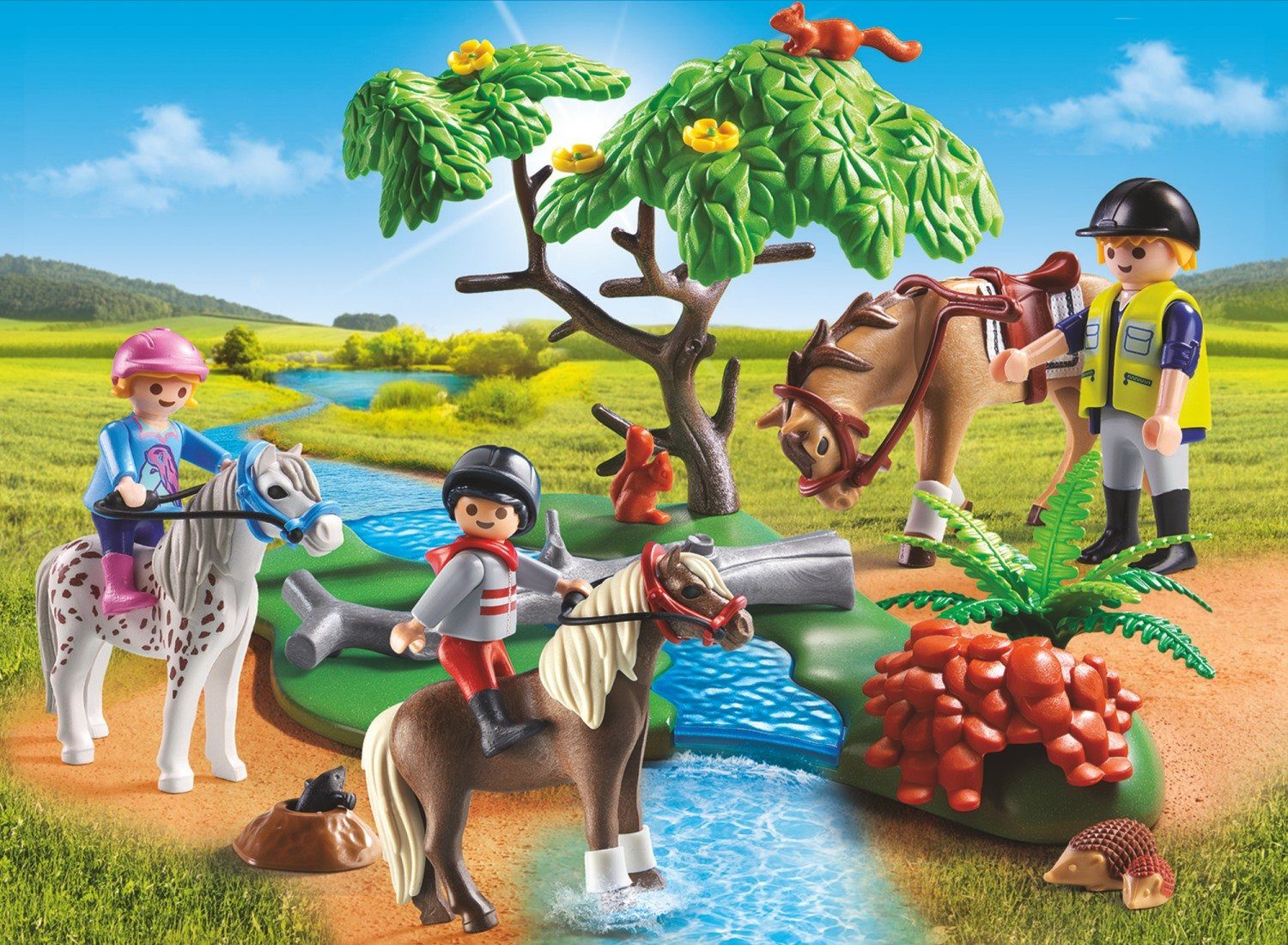 Playmobil® Spielwelt Country 5685 Horseback Ausritt mit Pferden, Pferd Reit günstig online kaufen