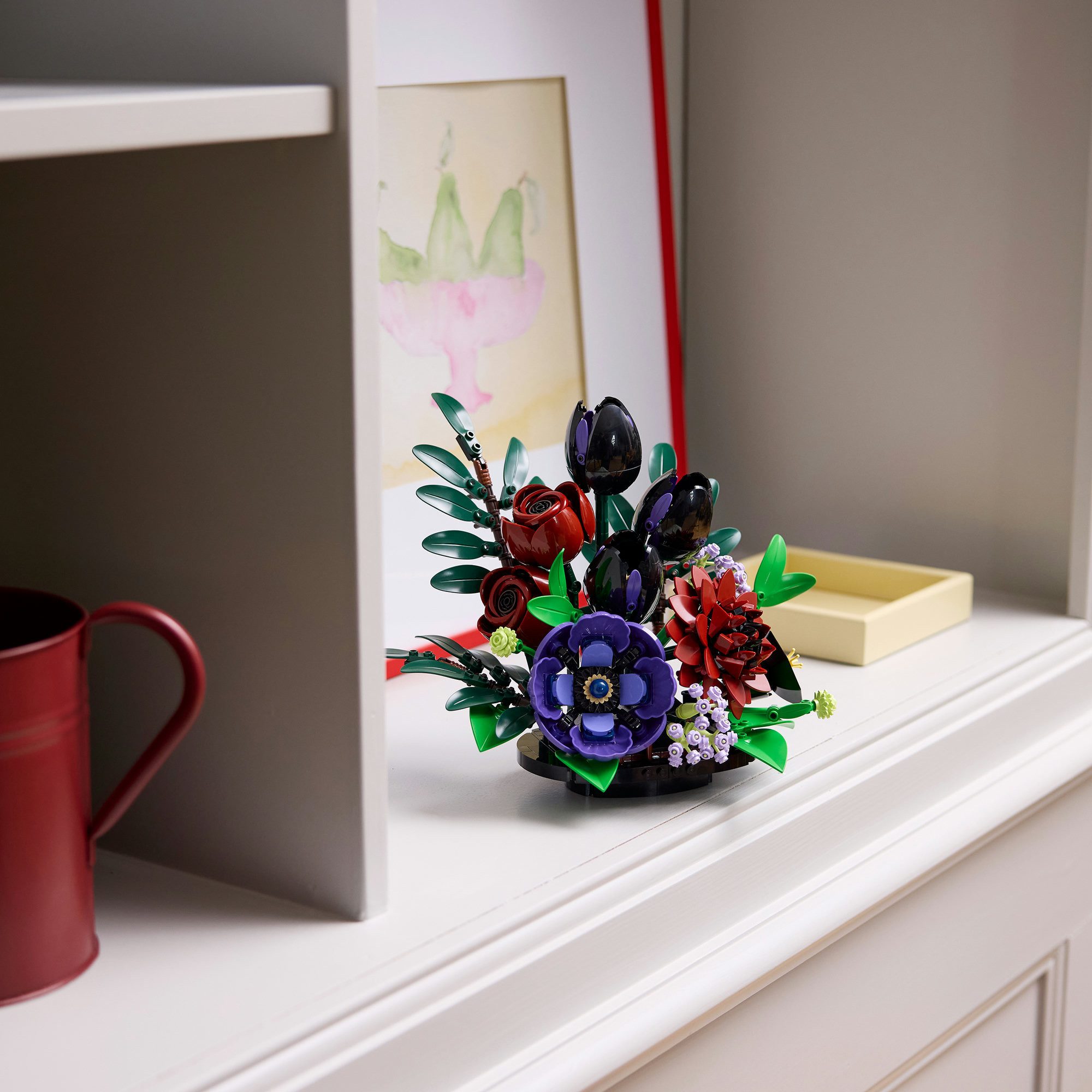 LEGO® Dunkles Blumengesteck (11513), LEGO Botanicals Konstruktionsspielsteine, (562 St), Made in Europe