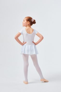 tanzmuster Bodykleid Ballettkleid Marina aus glänzendem Lycra Ballettbody mit Röckchen für Mädchen