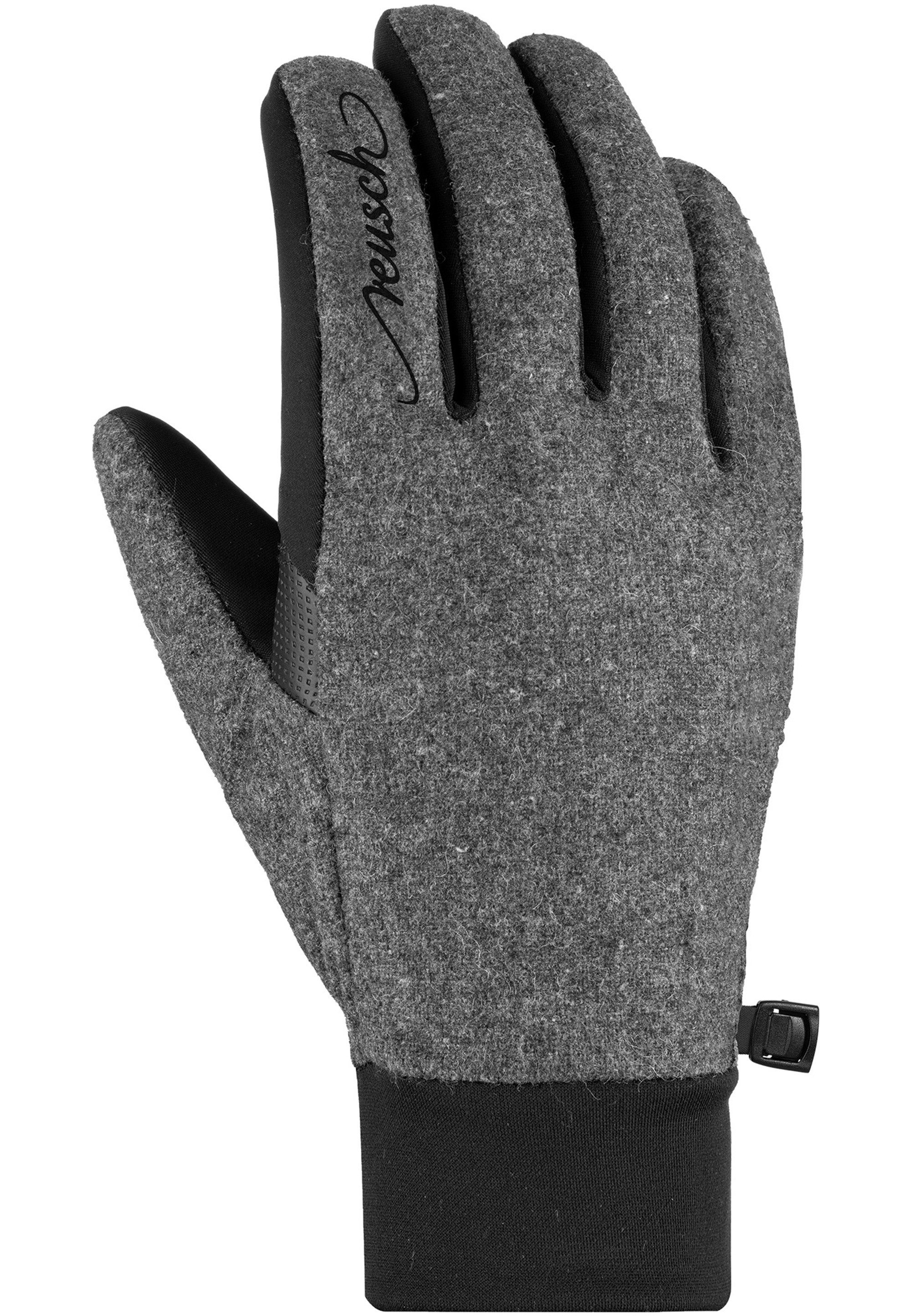 schwarz-grau Reusch verspielten mit Skihandschuhe Design-Elementen Saskia Touch-tec