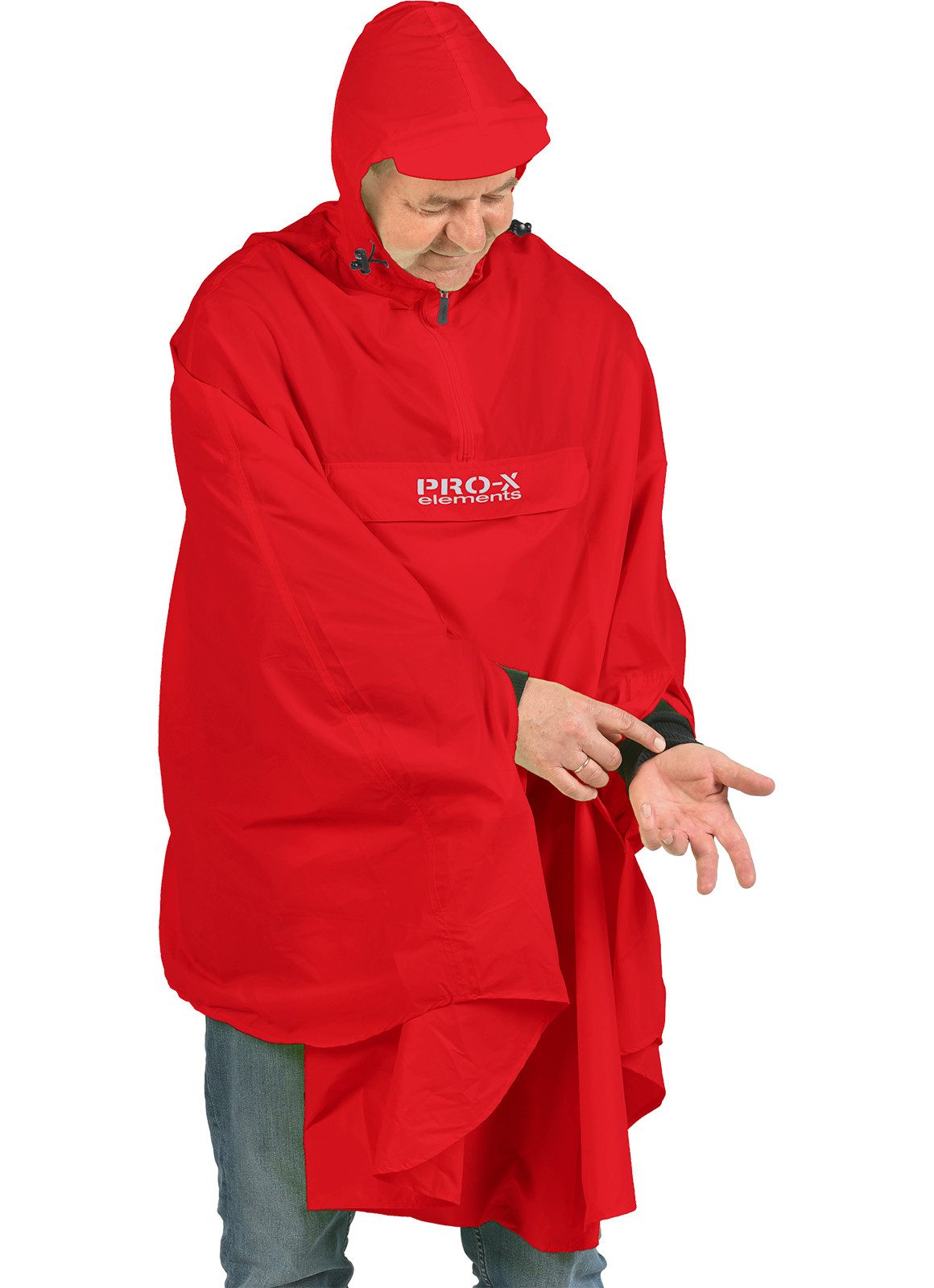 PRO-X ELEMENTS Regenponcho PASOFINO integrierte Packtasche