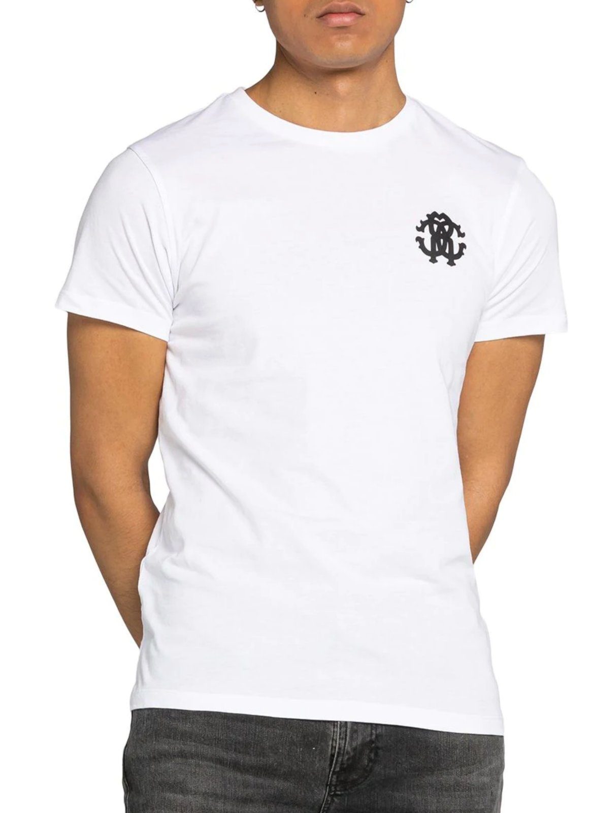 Print-Shirt Print CAVALLI Tiger T-shirt ROBERTO Luxury CLASS Logo Firenze