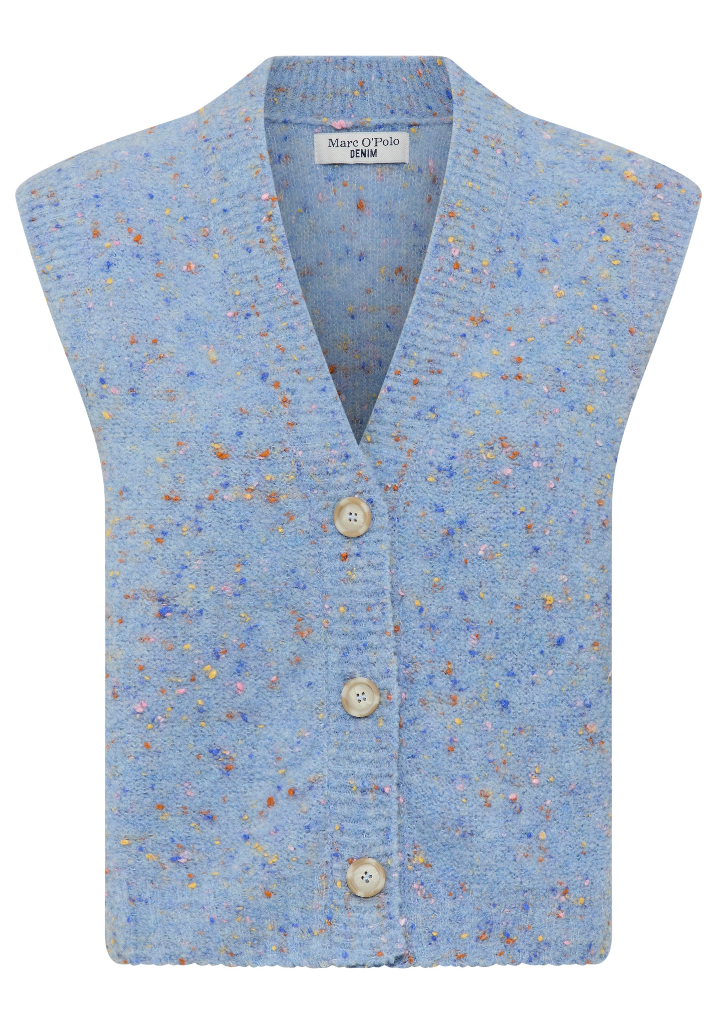 Marc O'Polo DENIM Strickweste ärmelloser Bouclé-Cardigan regular fit aus Sc günstig online kaufen