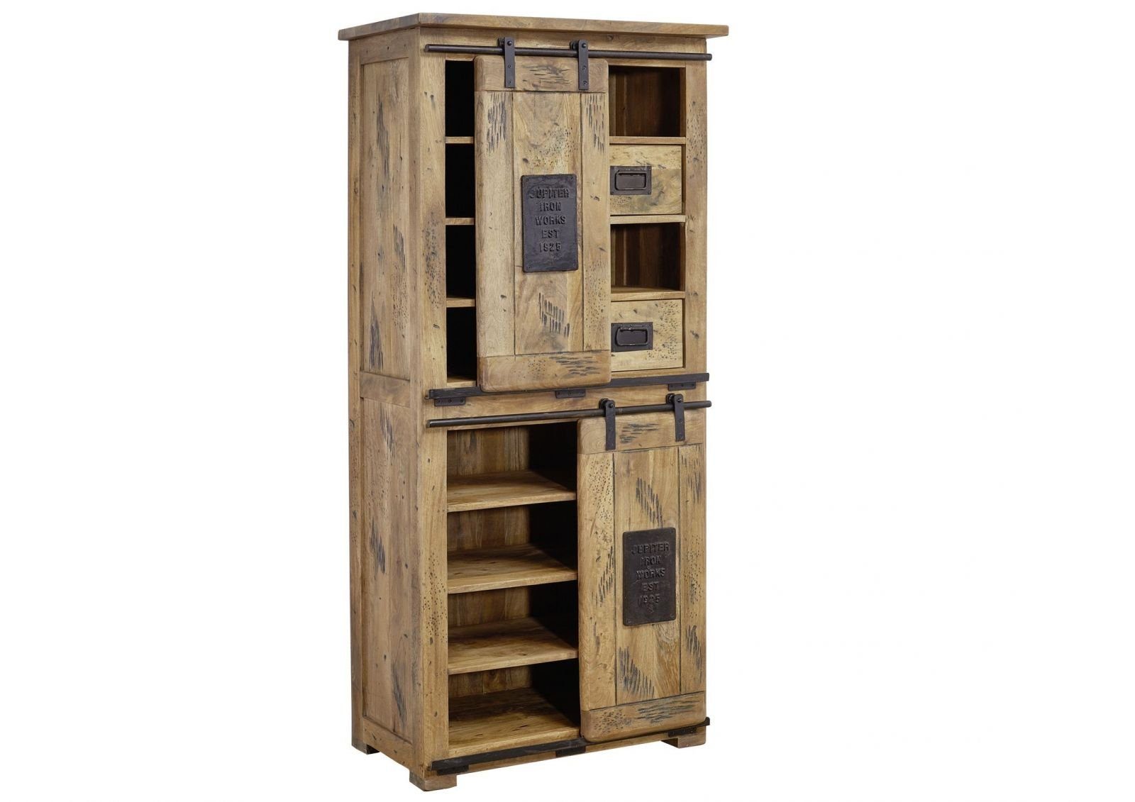 Massivmoebel24 Dreh-/Schwebetürenschrank #117 (Schrank Mango 80x45x175 günstig online kaufen