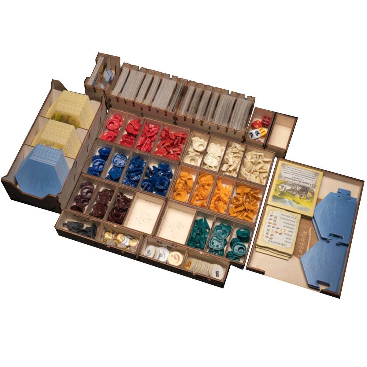 Laserox Spiel Insert für Catan Spiel Box+Seefahrer