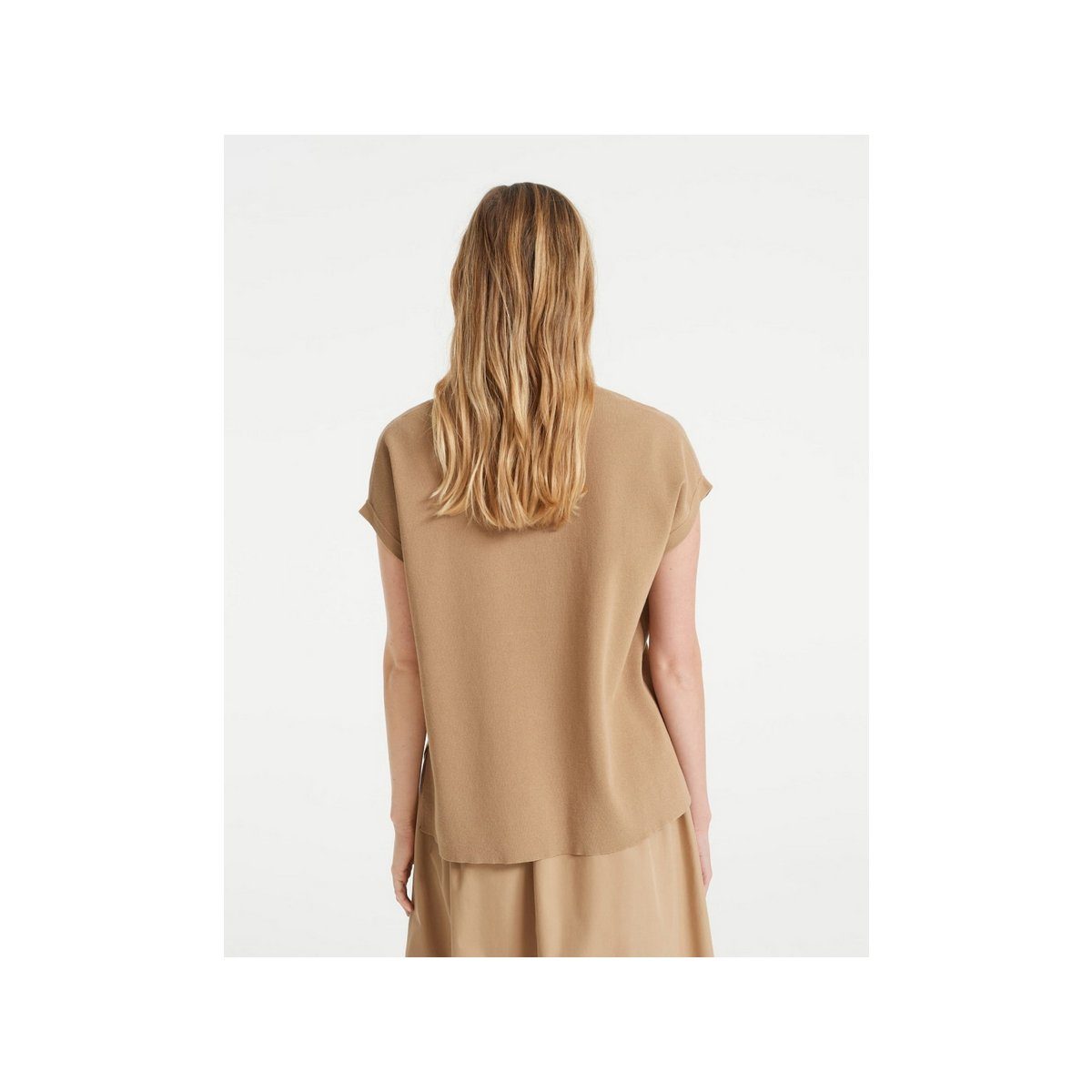 Longpullover Rollkragenpullover für Damen in unifarben