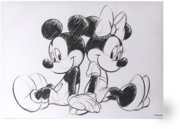 Disney Leinwandbild Mickey Minnie Sketch Sitting, (1 St)