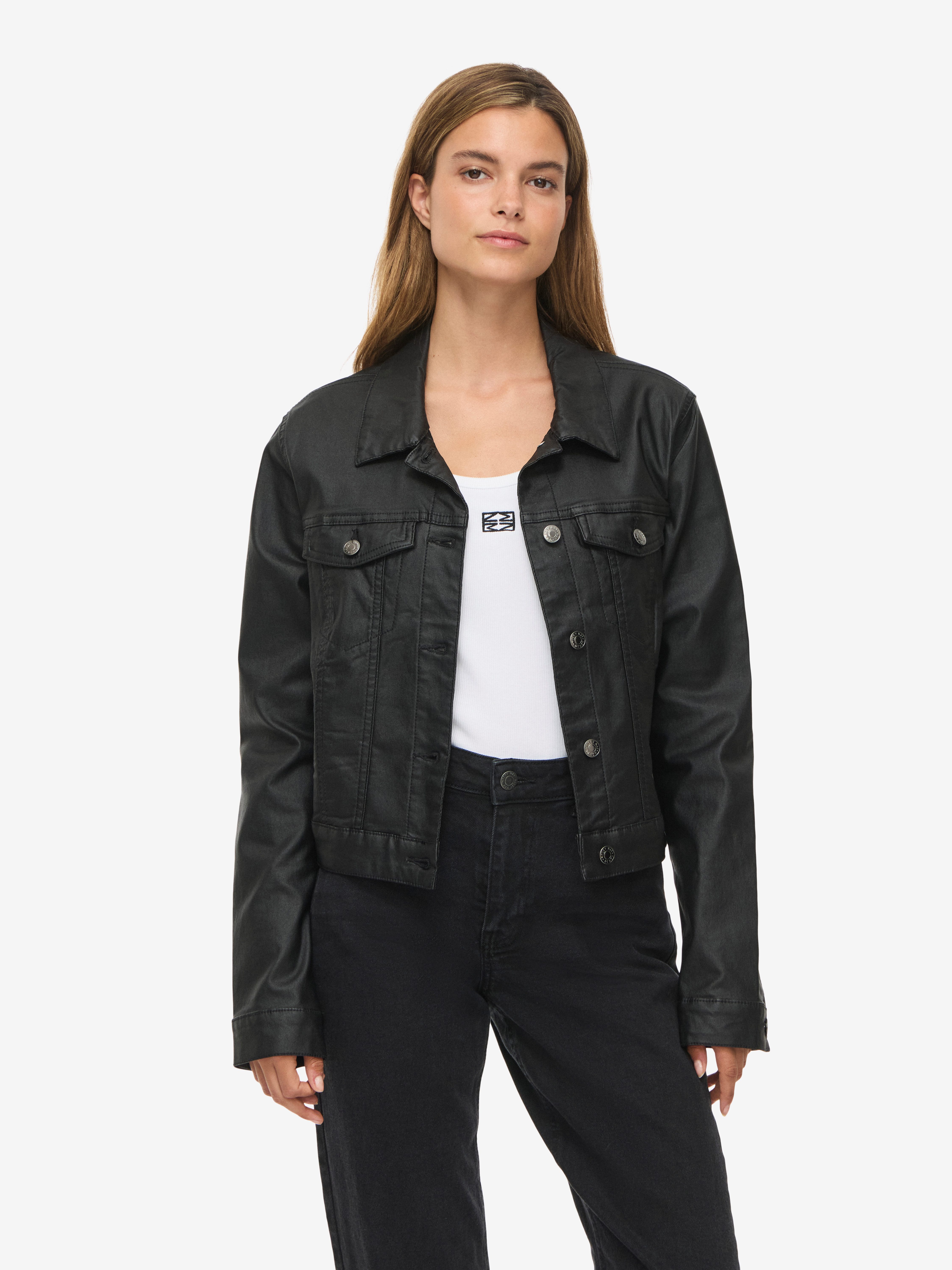 Noisy may Lederimitatjacke NMCOATED DEBRA LS JACKET NOOS Lederimitat