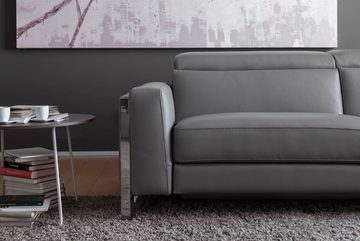 CALIA ITALIA Ecksofa Pier, L-Form, mit elektrischer Relaxfunktion, in Leder, 290 cm Breite