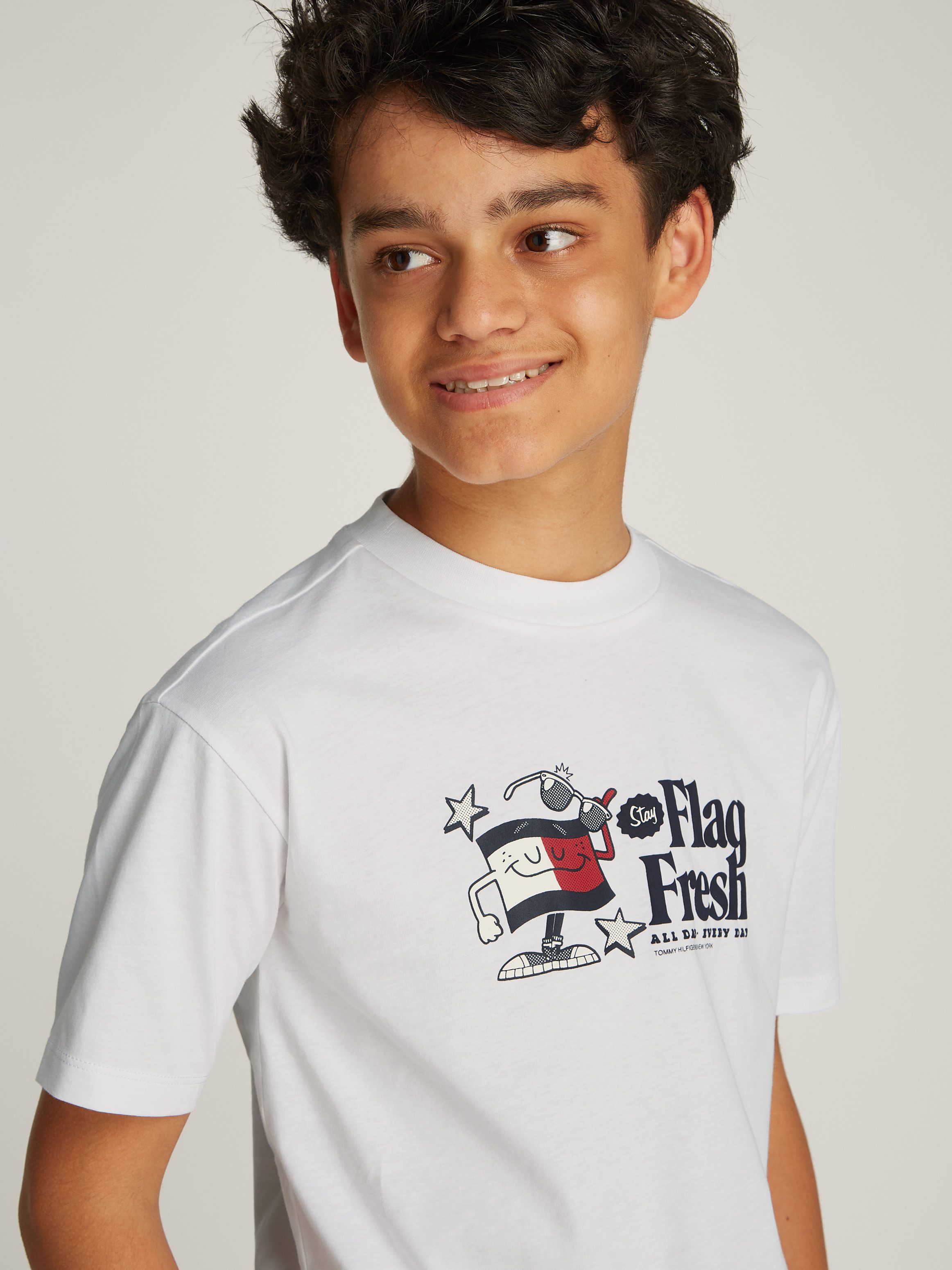 Tommy Hilfiger T-Shirt FLAG FUN TEE SS mit Logodruck – Bild 2 von 5