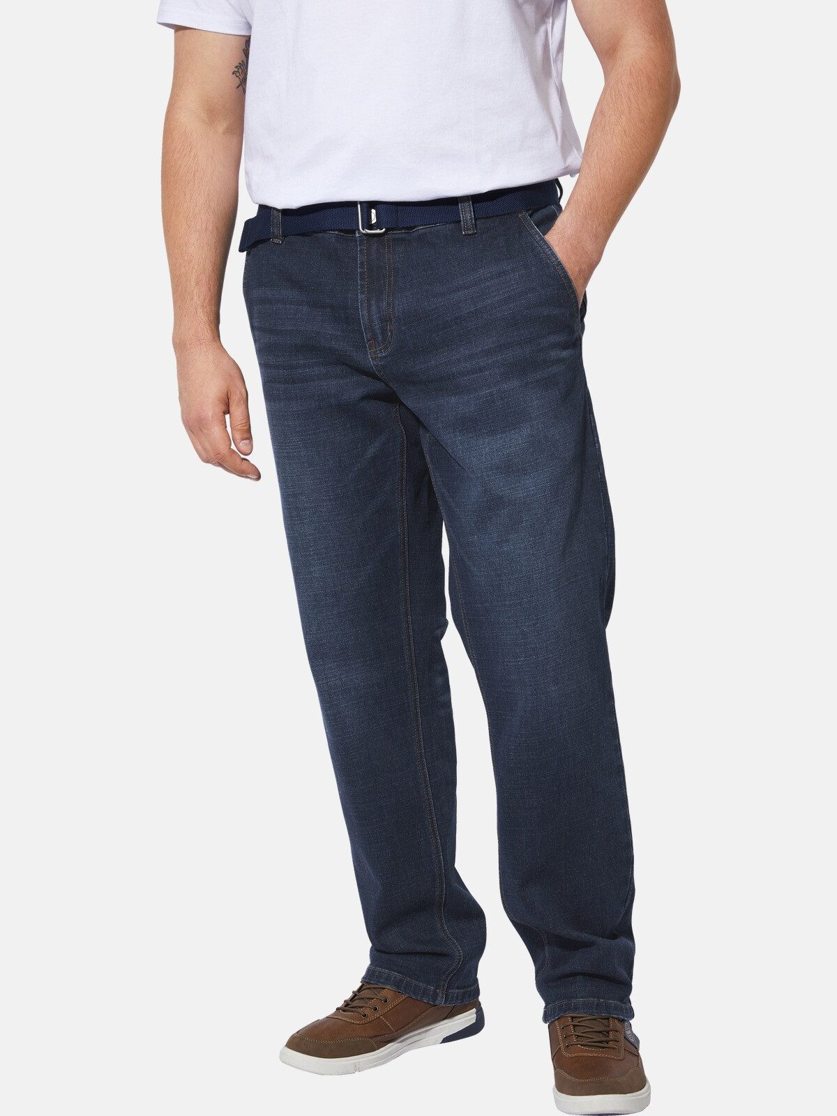 Charles Colby Comfort-fit-Jeans BARON GEORGERTON mit inklusive Gürtel