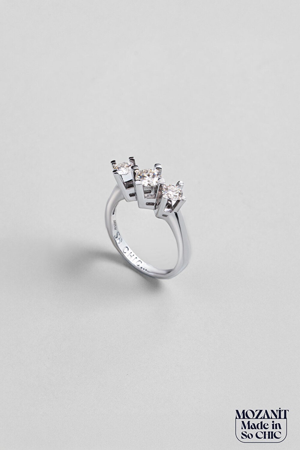 So CHIC... Silberring Nova Mozanit 18K Weißgoldring