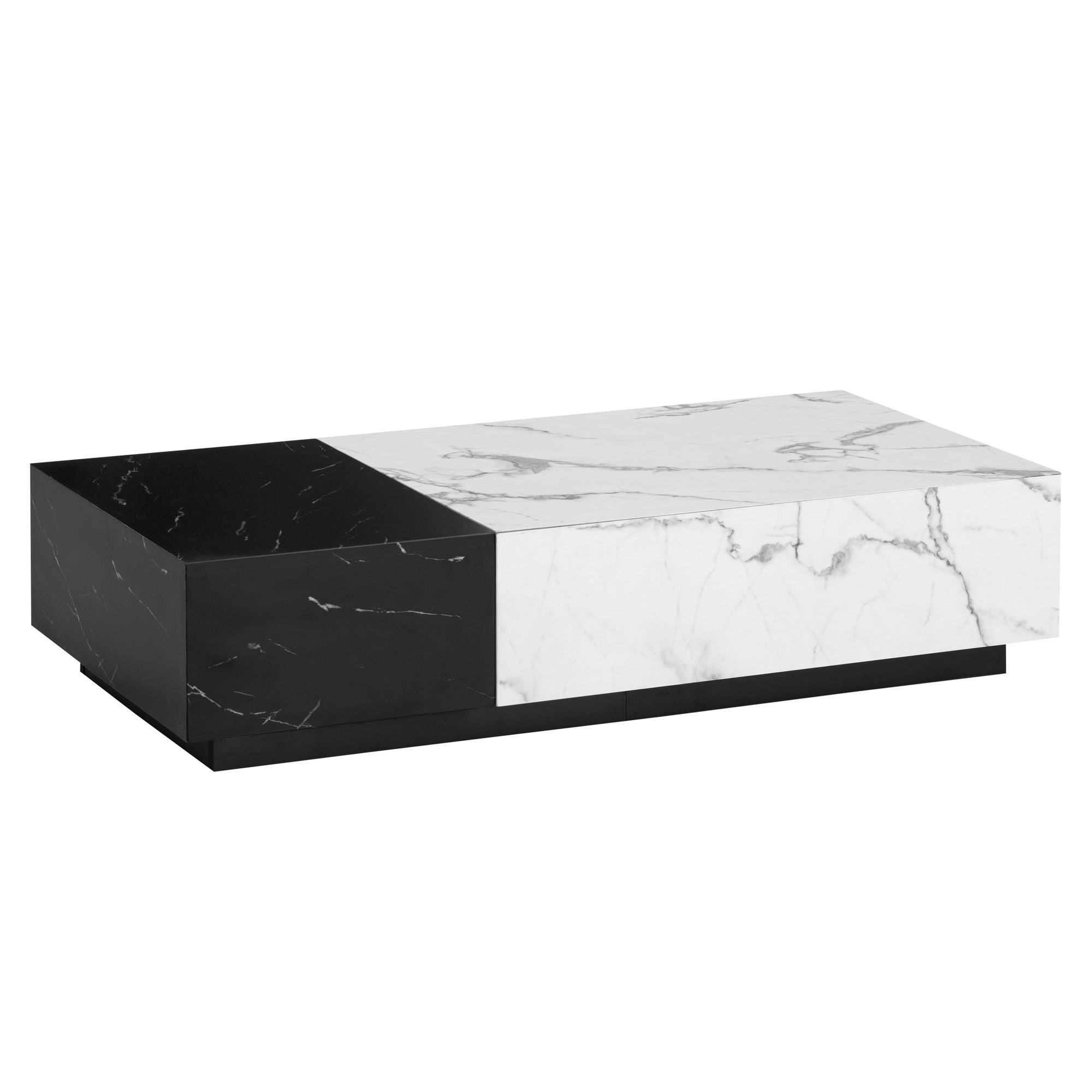 FINEBUY Couchtisch FB107248 (Wohnzimmertisch Marmor Optik, günstig online kaufen