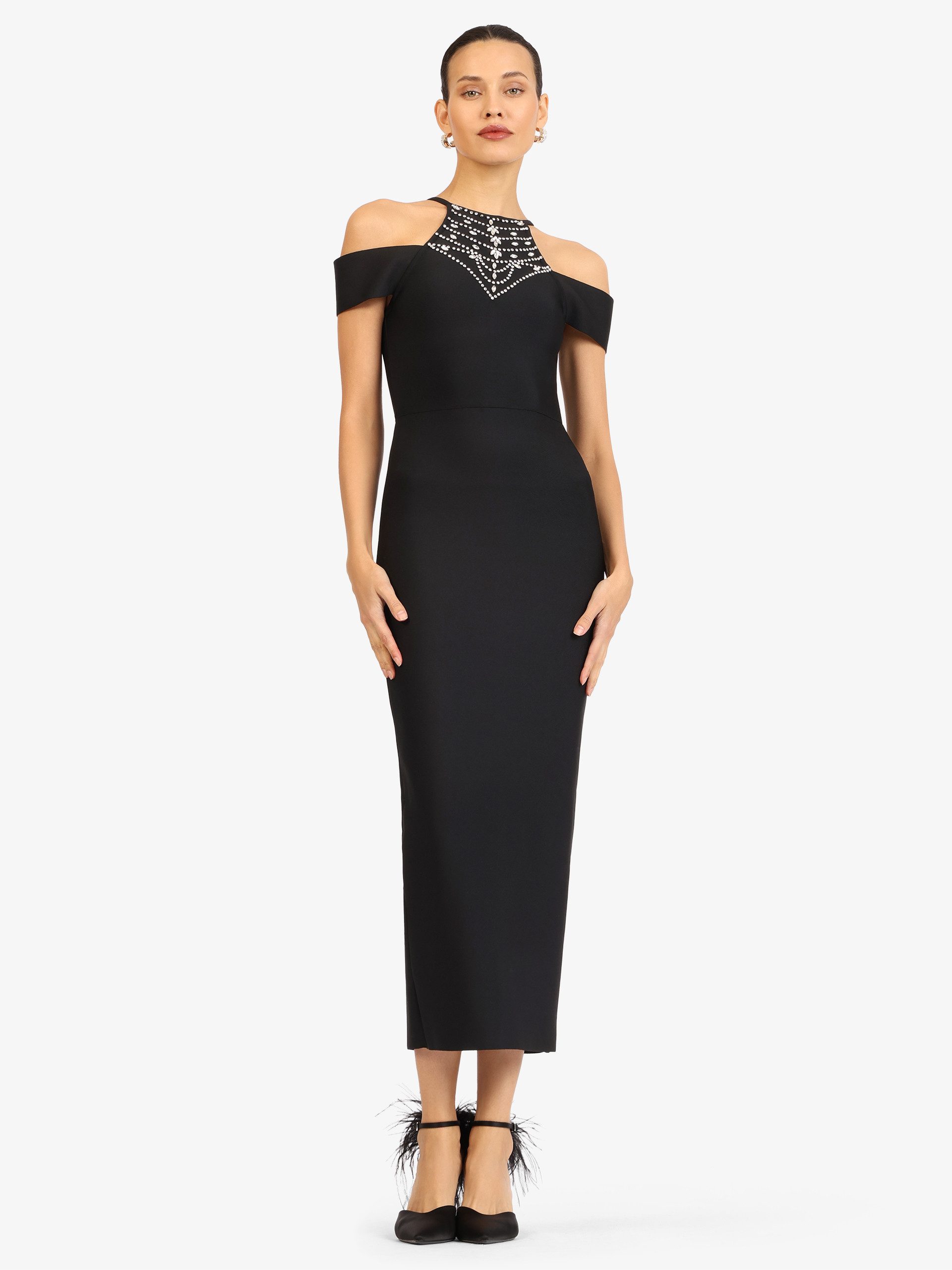 Kraimod Abendkleid mit Schmuckdetail