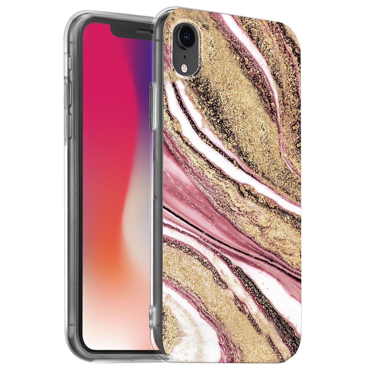 CoolGadget Handyhülle Marmor Slim Case für iPhone XR 6,1 Zoll, Hülle Dünne Silikon Schutzhülle für Apple iPhone XR Hülle