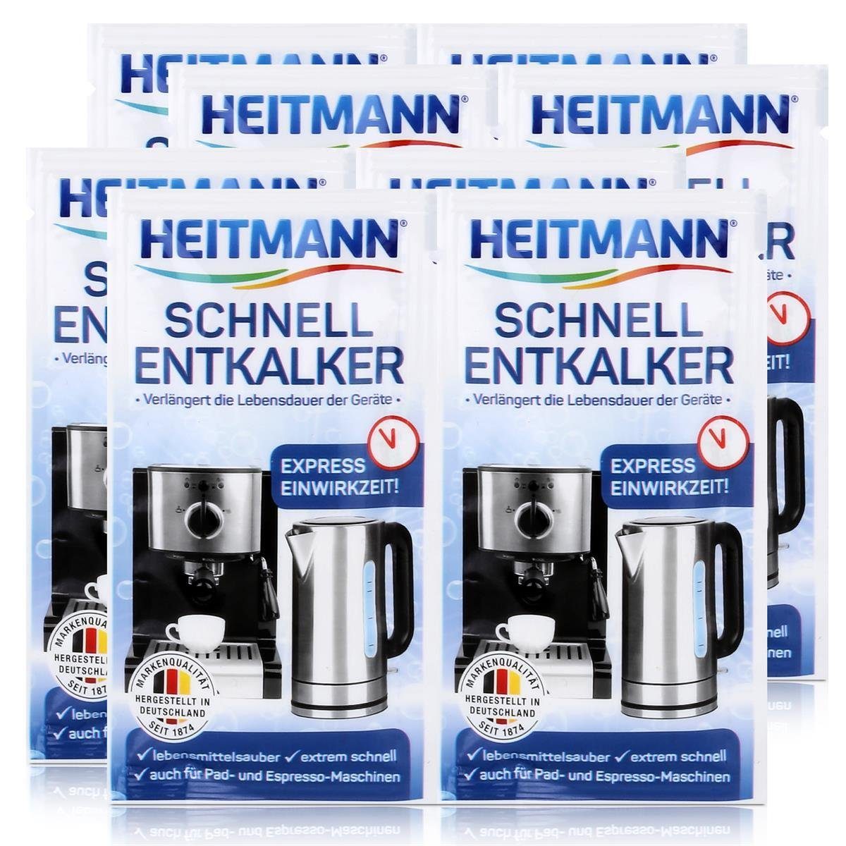HEITMANN Heitmann Schnell-Entkalker 2x15g - Natürlicher Universalentkalker (4er Entkalker