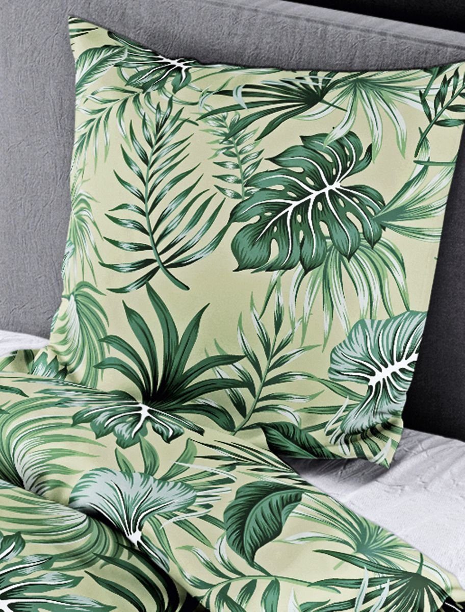 BIERBAUM Bettwäsche 135x200cm, Blätter Monstera Blätter günstig online kaufen