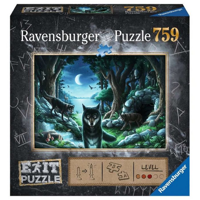 Ravensburger Puzzle Ravensburger - Das Wolfsrudel: EXIT Puzzle 759 759 Puzzleteile