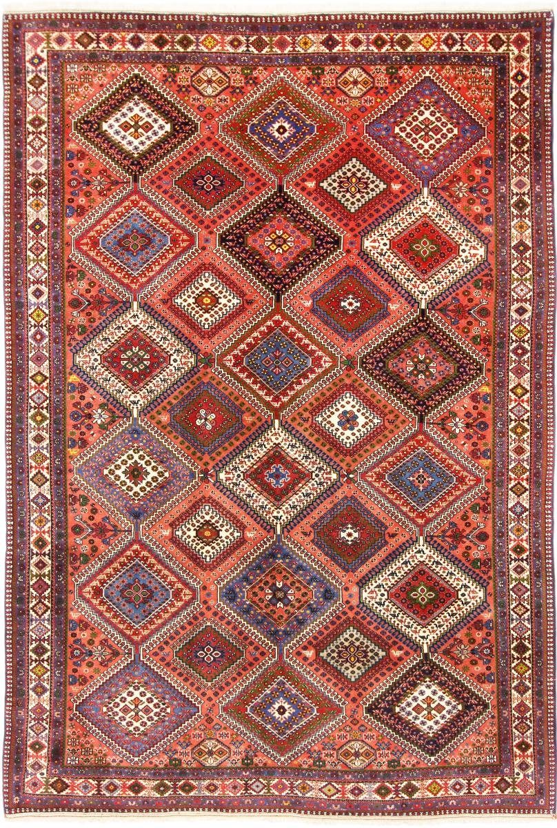 Orientteppich Yalameh 206x298 Handgeknüpfter Orientteppich / Perserteppich, Nain Trading, rechteckig, Höhe: 12 mm