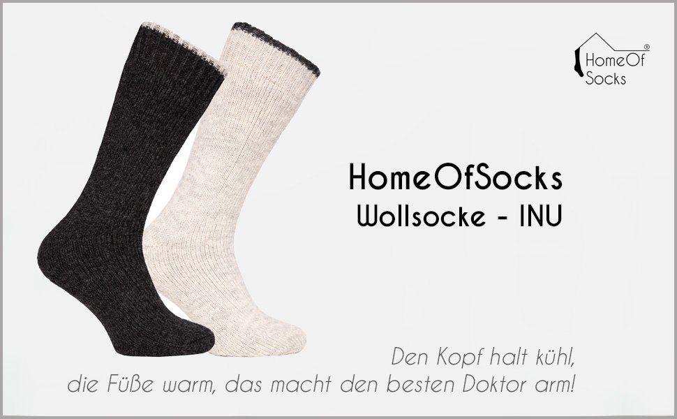 Socken Anthrazit Frottee Hoher Wollanteil Einfarbig Wollsocke Warm Nordic "Inuit" Norwegersocken Dicke Skandinavische HomeOfSocks 80% Extra