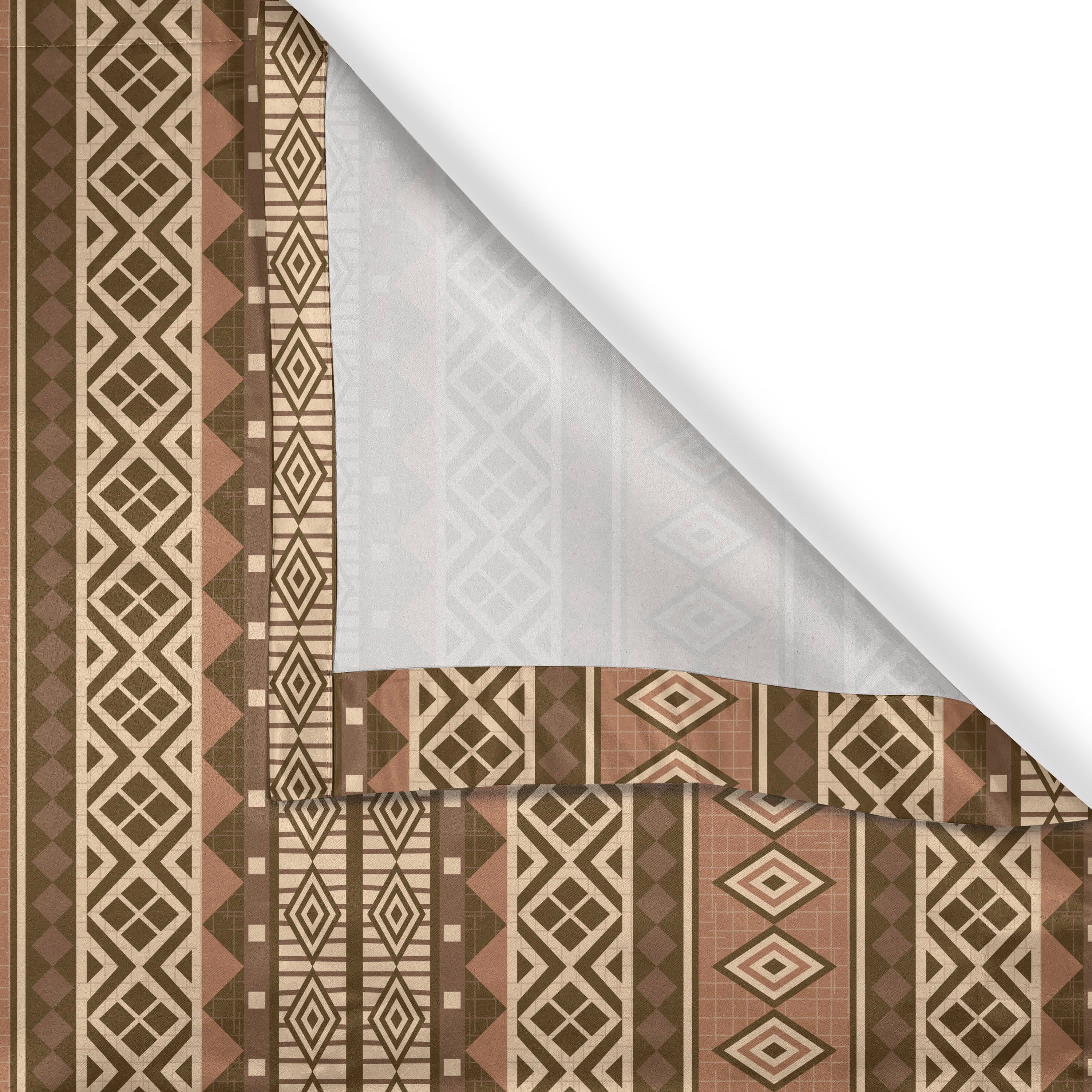 Rauten Gardine Wohnzimmer, für Schlafzimmer orientalisch Afrikanische 2-Panel-Fenstervorhänge Dekorative Abakuhaus,