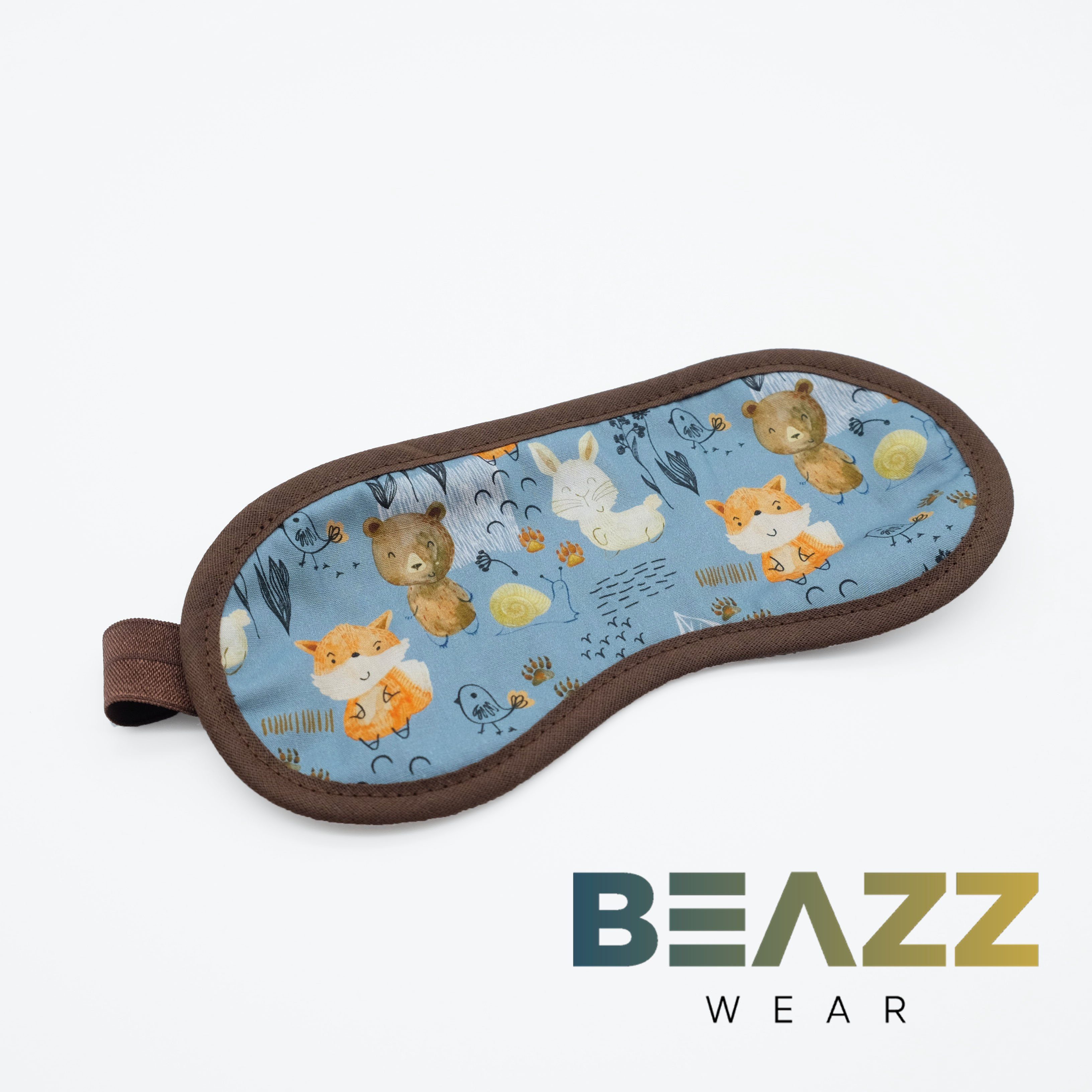 BEAZZ Schlafmaske Schlafmaske Kinder, Augenmaske, Schlafbrille Kinder - Waldtiere, Bequem - Perfekte Abdunklung, 1-tlg., HANDMADE IN GERMANY