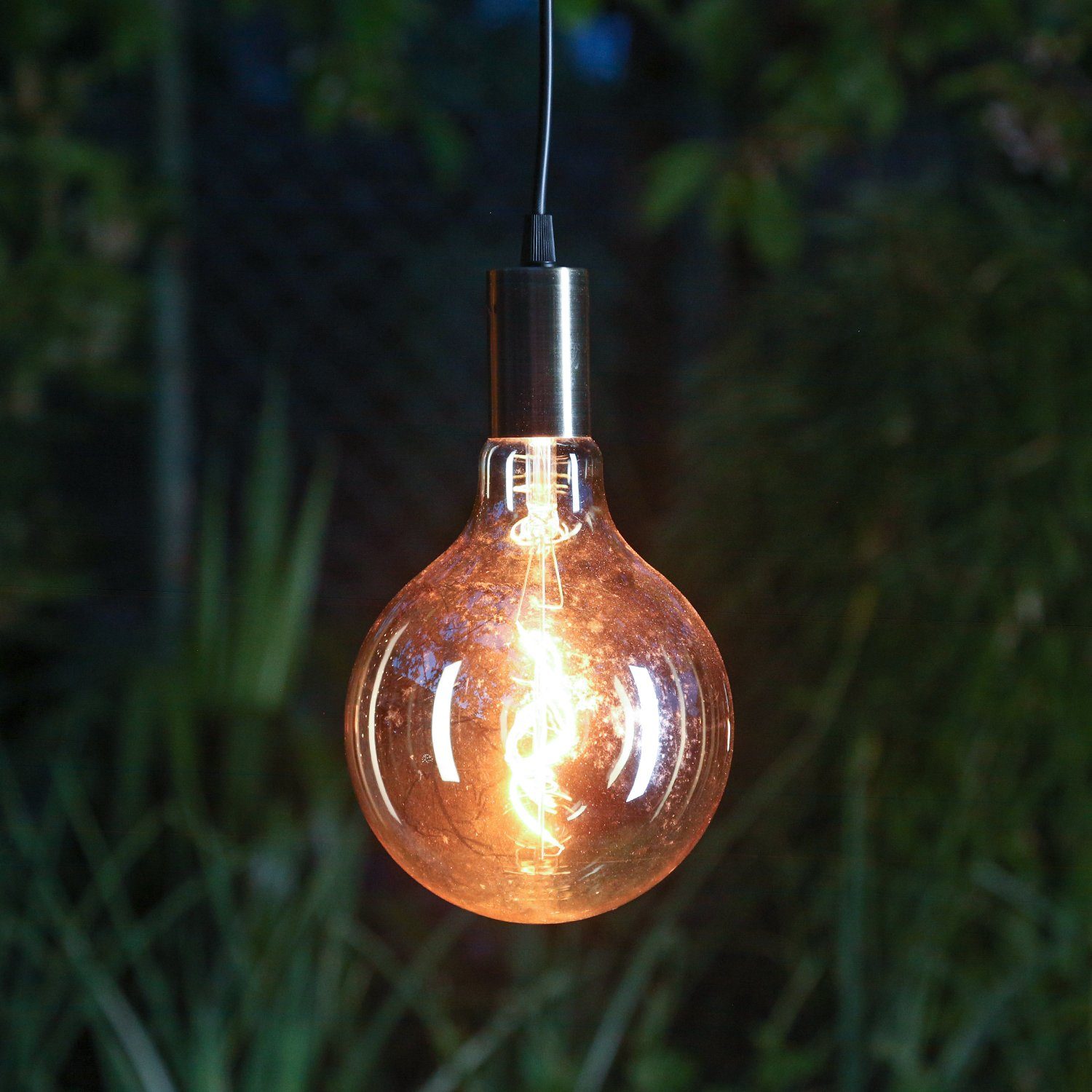 MARELIDA LED Kugelleuchte LED Leuchtkugel Hängeleuchte Glaskugel 15cm Batterie Timer amber, LED Classic, ultra-warmweiß / bernstein (1800K bis 2100K) | Alle Lampen