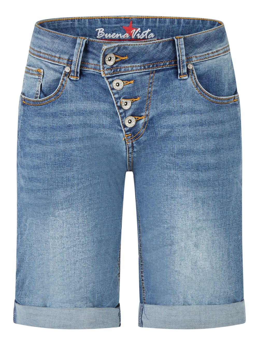 Stretch-Jeans BUENA VISTA MALIBU SHORT bright denim BV B5025 410.4478 - Stretch